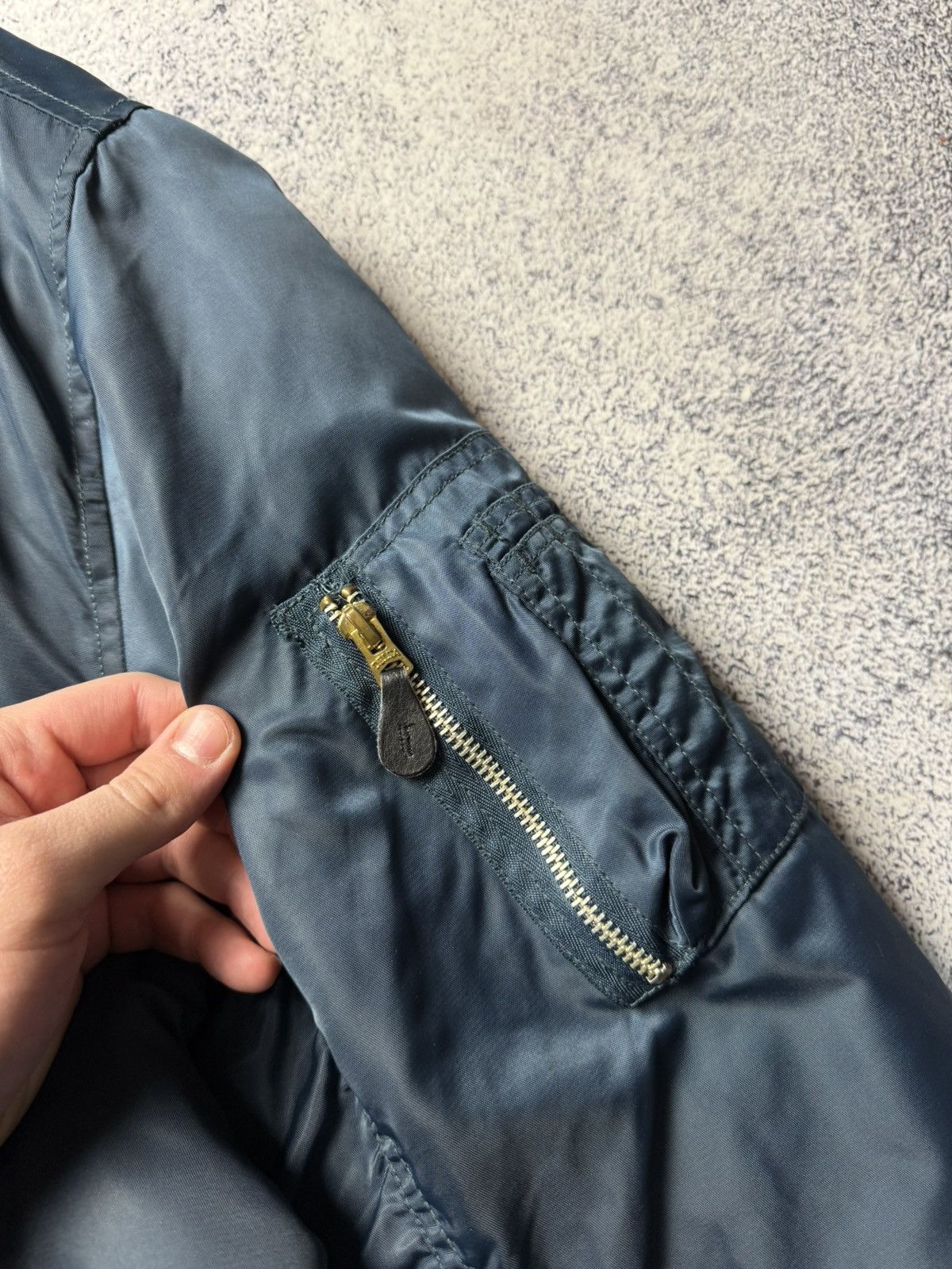 Alpha Industries Vintage Blue Reversible Bomber Jacket MA1 USA Y2K Size US XXL / EU 58 / 5 - 18 Thumbnail