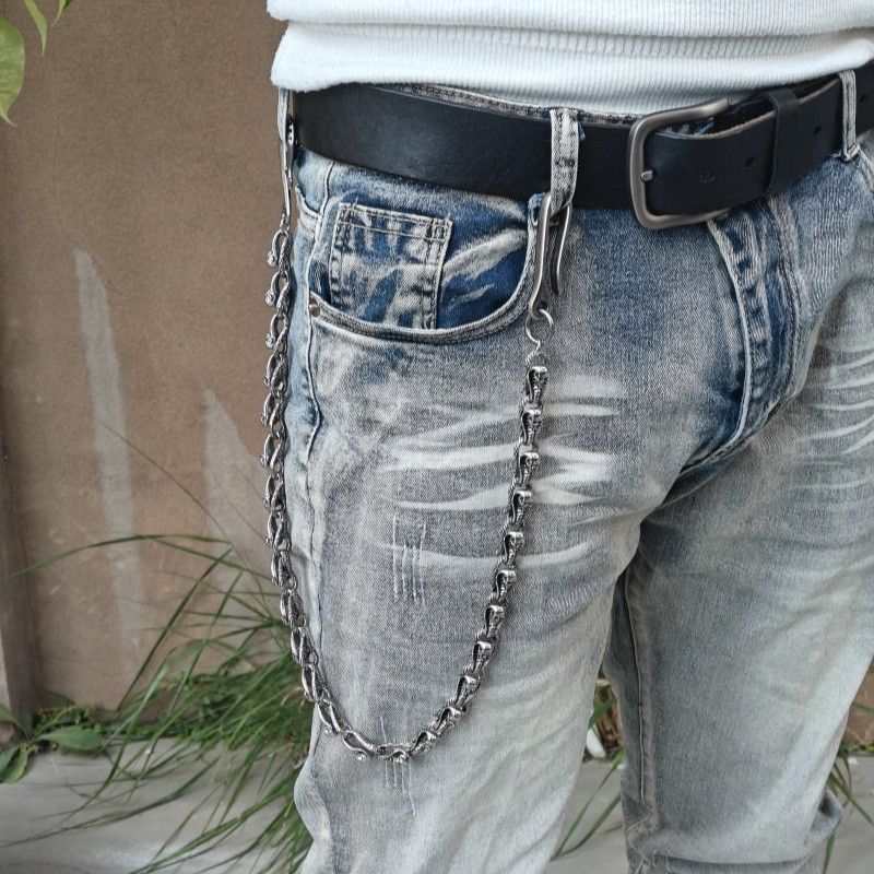 Japanese Brand × Jewelry Punk Waist Pants Chain Wallet Chain Cobra Skull Keychain Size ONE SIZE - 2 Thumbnail