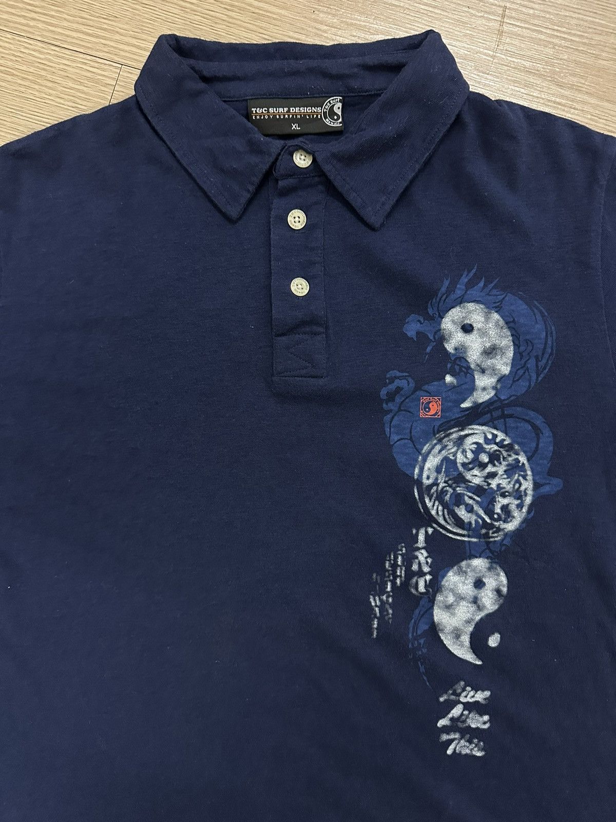 Vintage Rare Vintage Y2K Style T&C Surf Design Sukajan Polo Shirt Size US L / EU 52-54 / 3 - 3 Thumbnail
