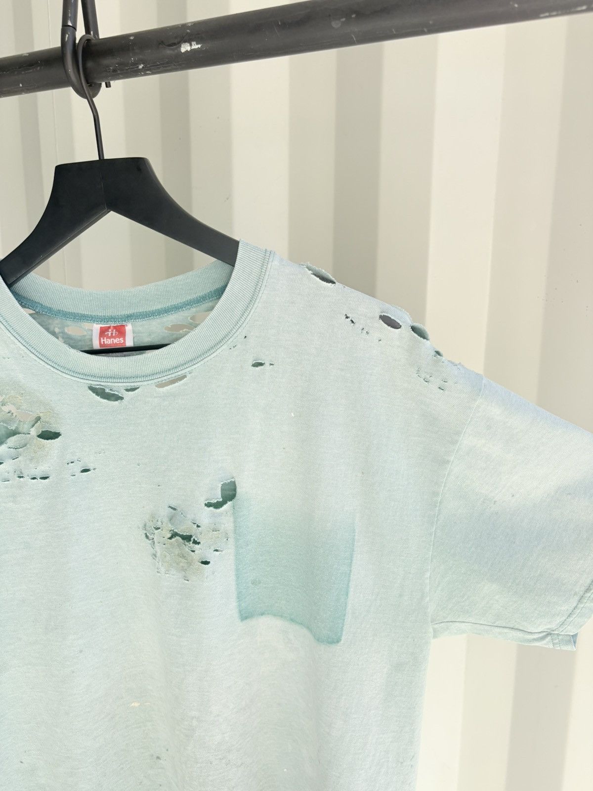 Vintage Thrashed Blank Distressed Faded Pocket Shirt Grunge thin Size US XL / EU 56 / 4 - 5 Thumbnail