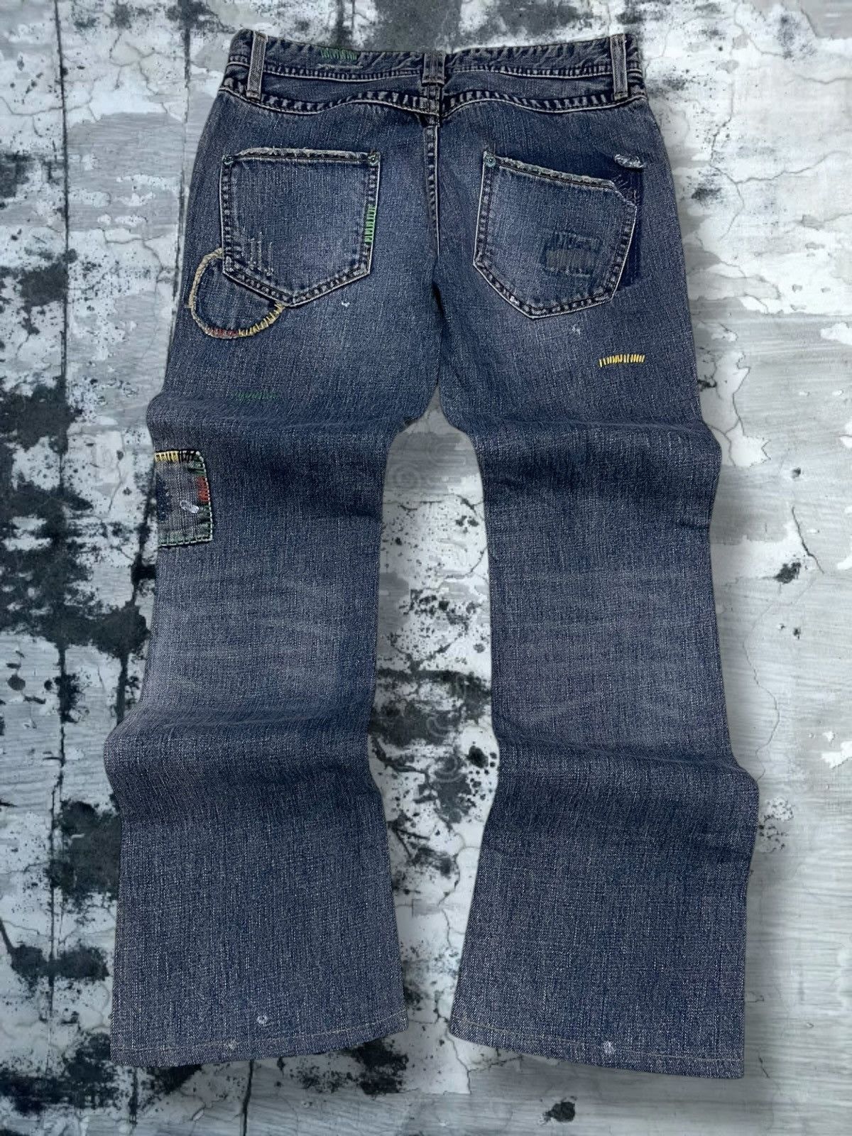 Tornado Mart Vintate Og 1990s Japan Designer Back Number Boro Distressed Size US 30 / EU 46 - 10 Thumbnail