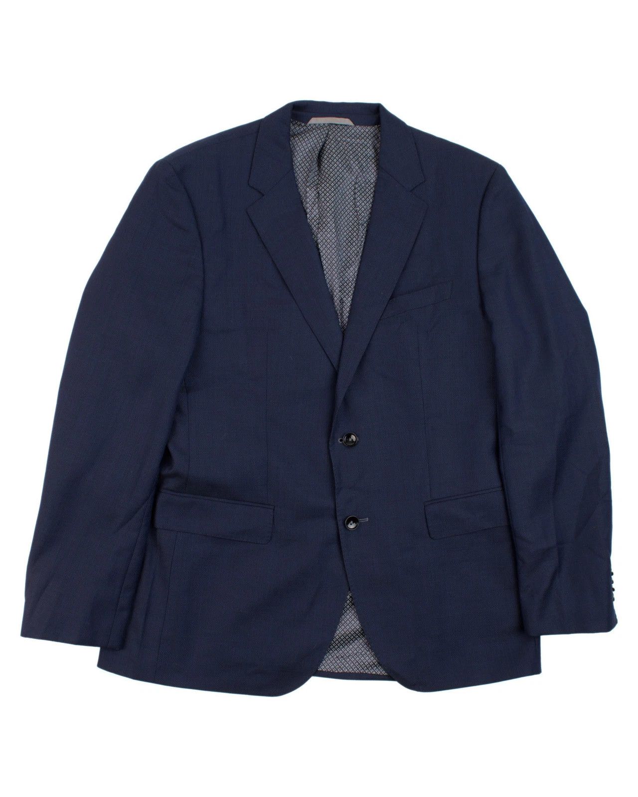 Hugo Boss BOSS Hugo Boss Navy Textured Two-Button Blazer Size L /EU52 Size 52R - 1 Thumbnail