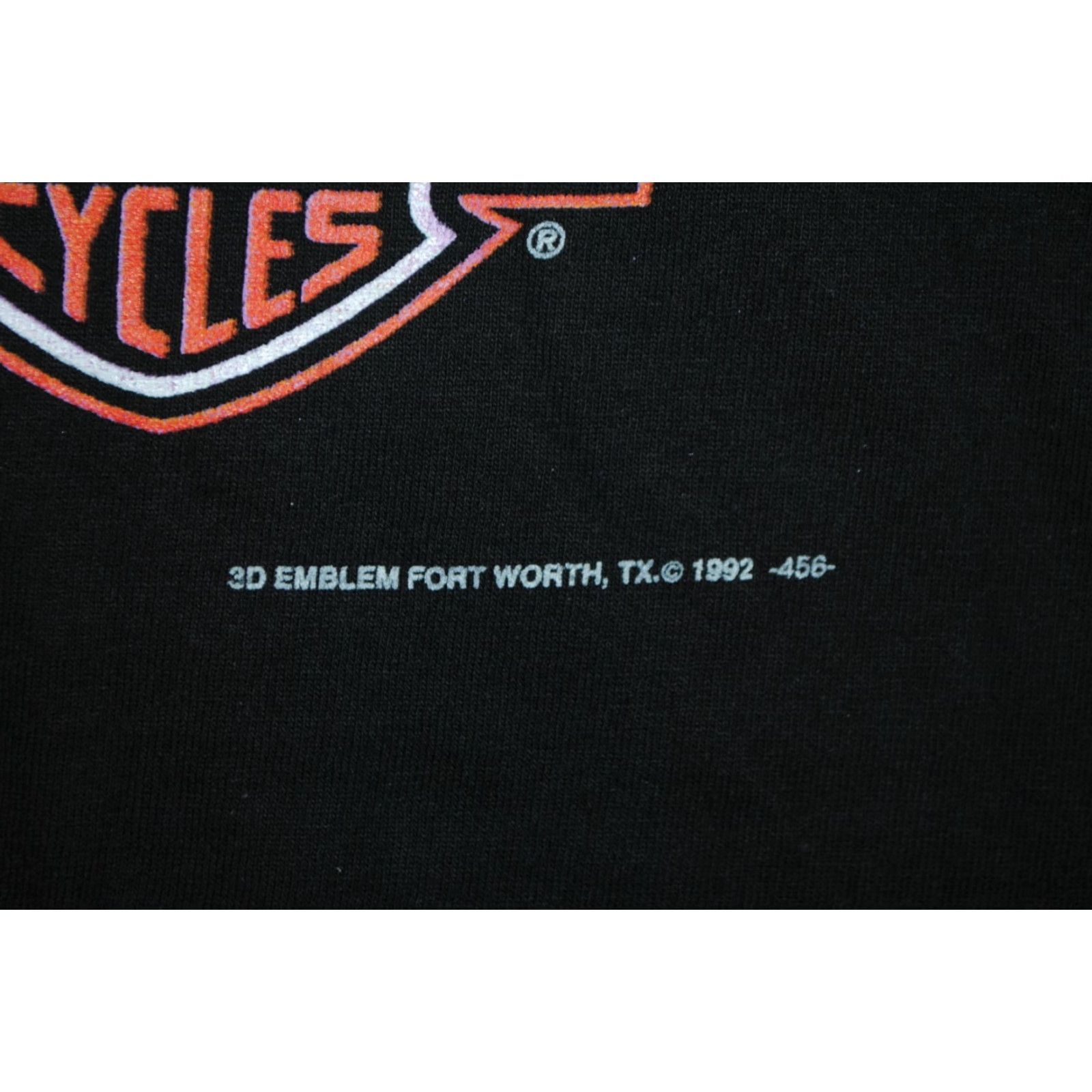 Harley Davidson VINTAGE Harley-Davidson AMERICAN CLASSIC T-shirt XL Black 1992 3D EMBLEM BIG DADDY RAT Mens XL Size US XL / EU 56 / 4 - 4 Thumbnail