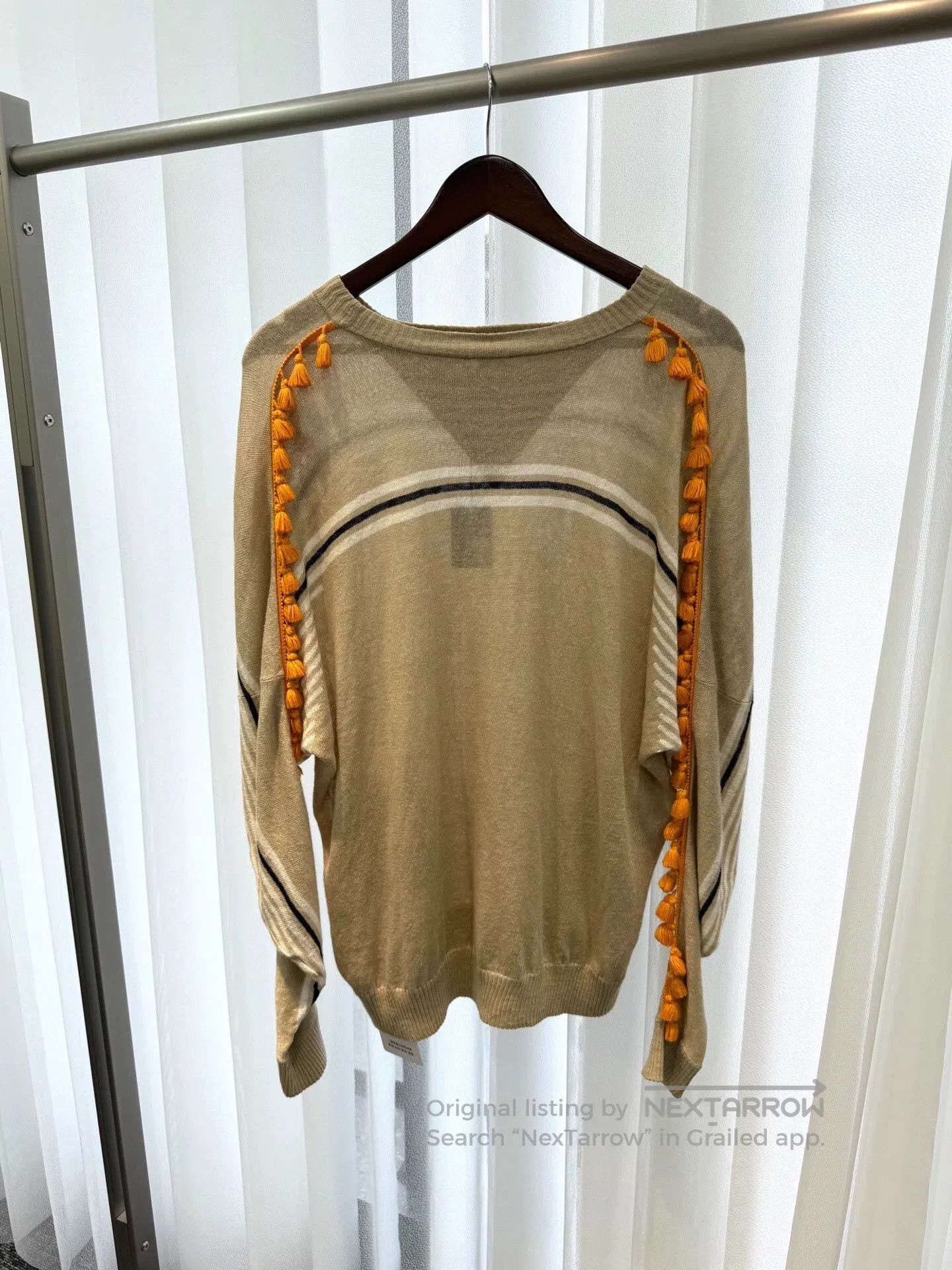 Loewe Loewe Colorblock Stripe Fringe Linen Sweater. Size US XS / EU 42 / 0 - 2 Thumbnail