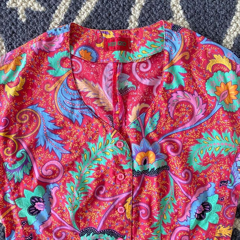 Kenzo KENZO Vintage Pechlery cashew blossom short sleeves Size M / US 6-8 / IT 42-44 - 3 Thumbnail