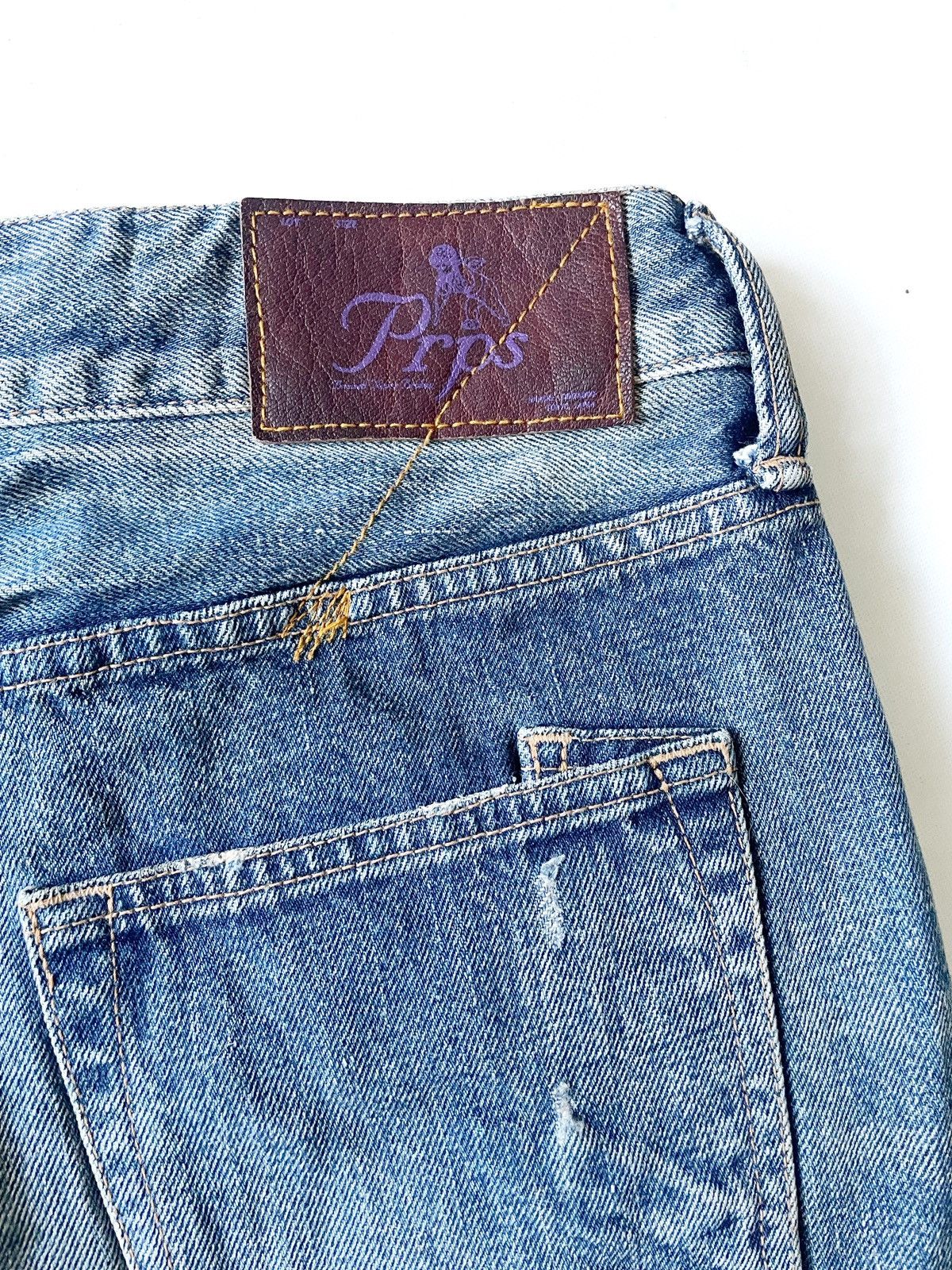 Prps PRPS Women Distressed Mini Denim Skirt Rivets Japan Size 29 Size 32" / US 10 / IT 46 - 8 Thumbnail