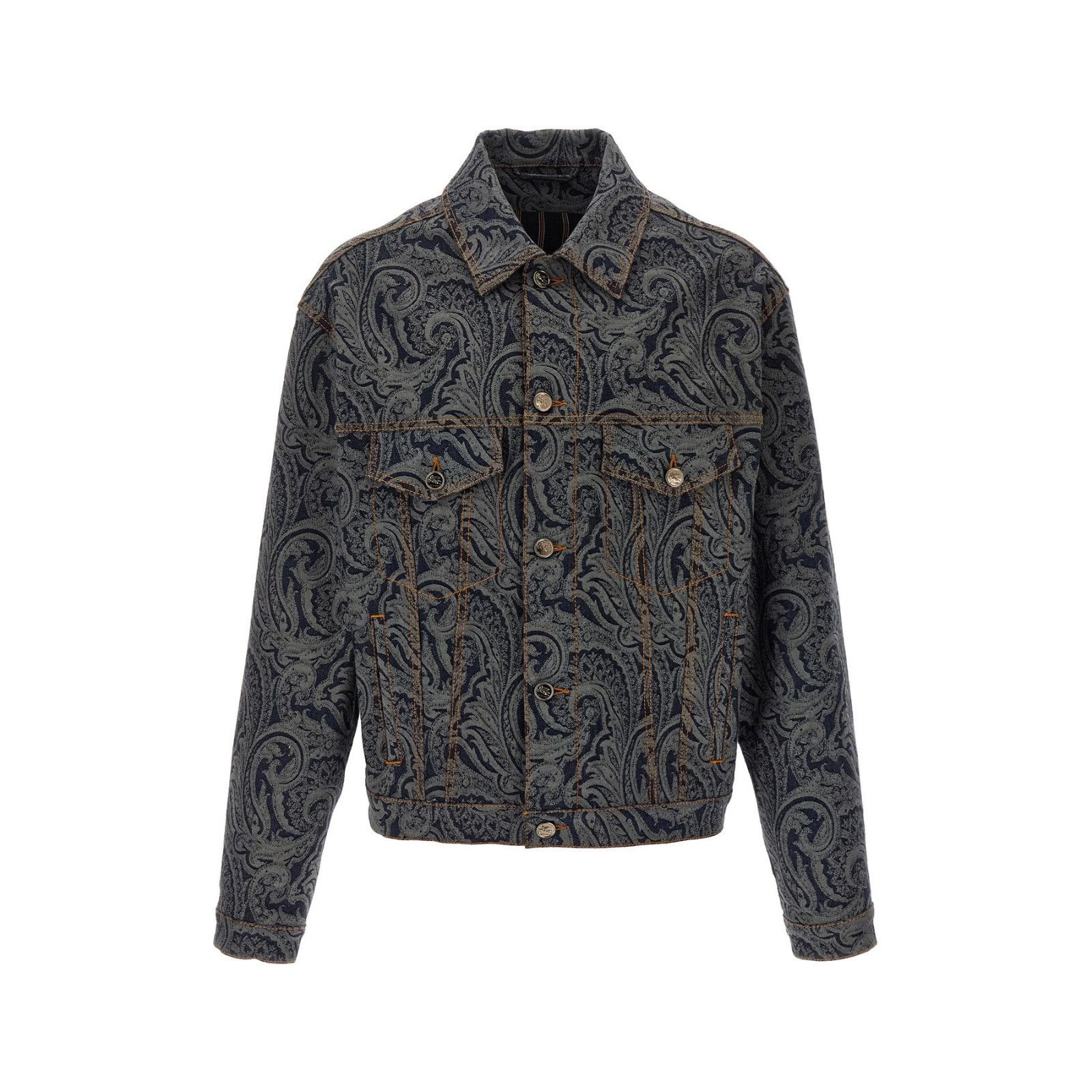 Etro ETRO Parsley Blue Denim Jacket New & Authentic (Men's size:X Size US XL / EU 56 / 4 - 1 Thumbnail