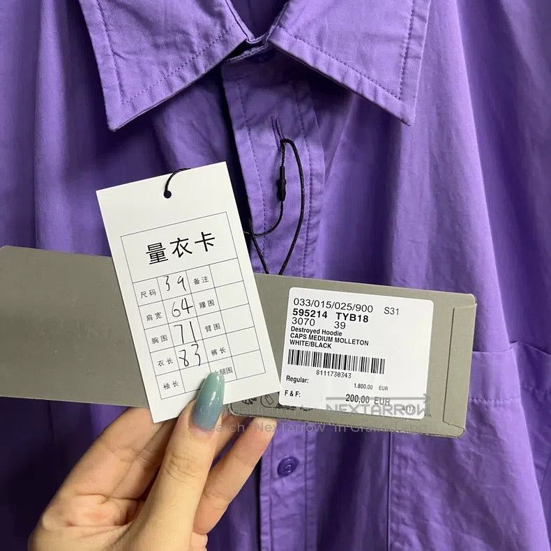 Balenciaga Balenciaga size 39 Purple Solid Color Embroidered Brand Lo Size US S / EU 44-46 / 1 - 5 Thumbnail
