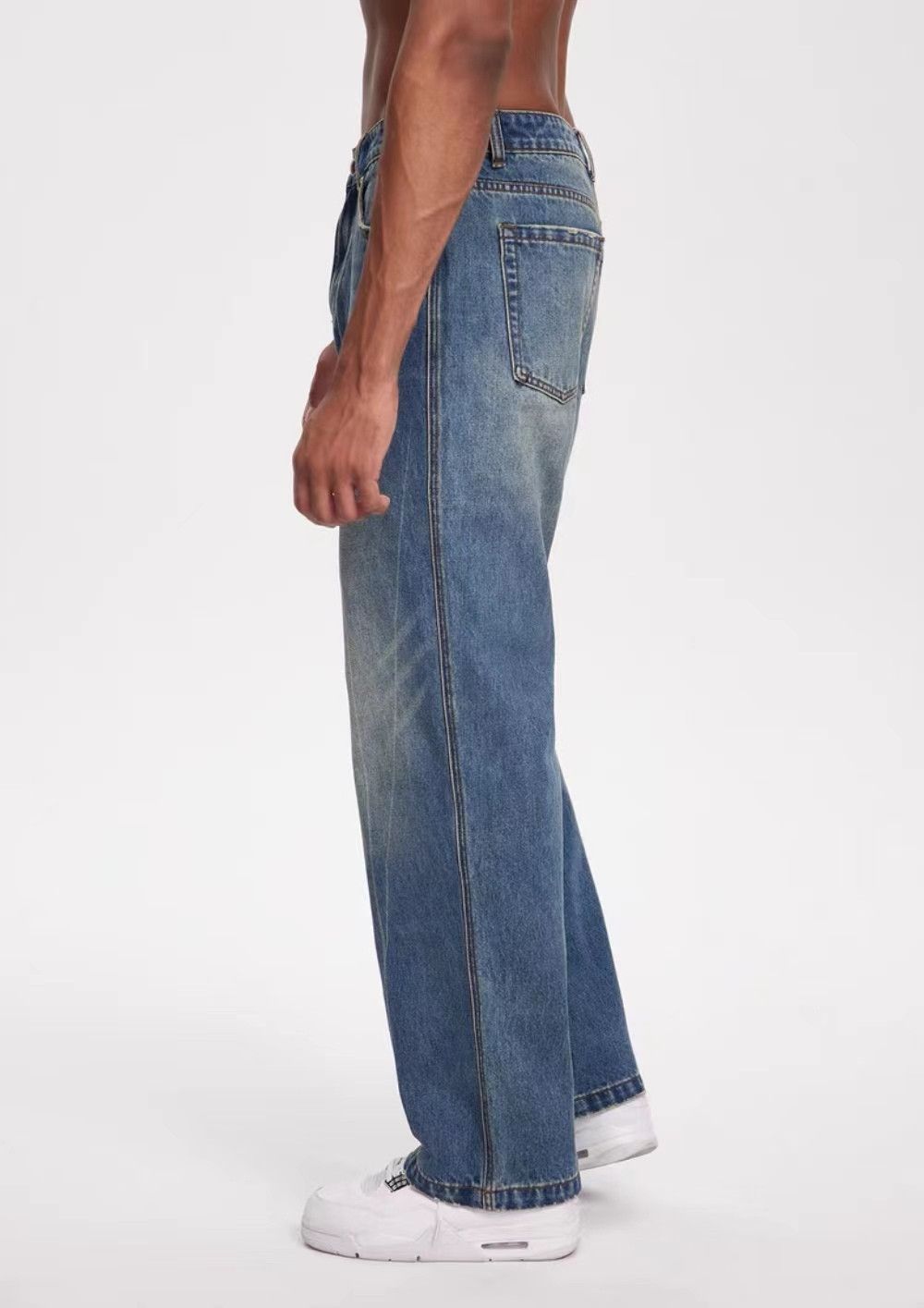 Japanese Brand × Jean Vintage washed straight leg heavyweight rare jeans Size US 32 / EU 48 - 7 Thumbnail