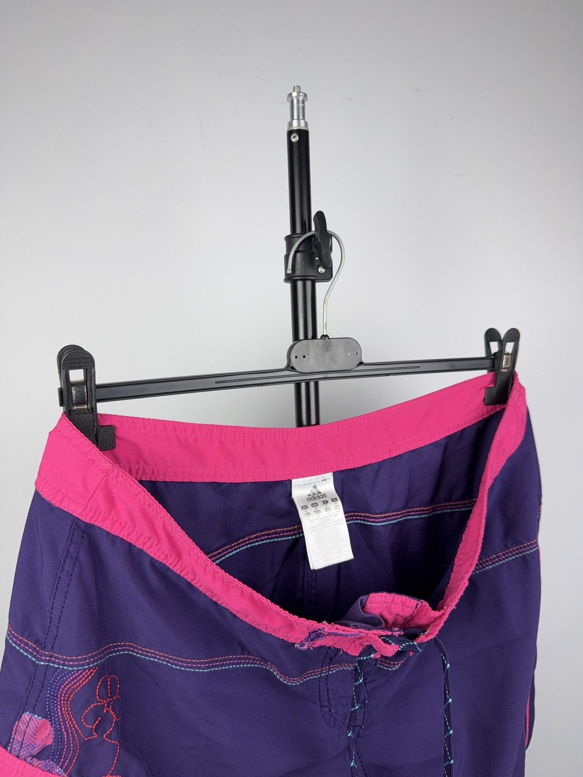 Adidas Adidas Y2K Floral Board Shorts Purple Pink 3-Stripes Wmns M Size 32" / US 10 / IT 46 - 9 Thumbnail