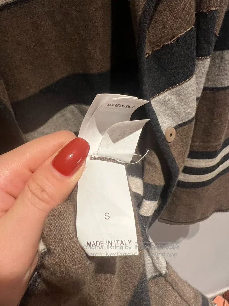 Brunello Cucinelli Brunello Cucinelli Paillette Embellished Cashmere Striped Size S / US 4 / IT 40 - 5 Thumbnail