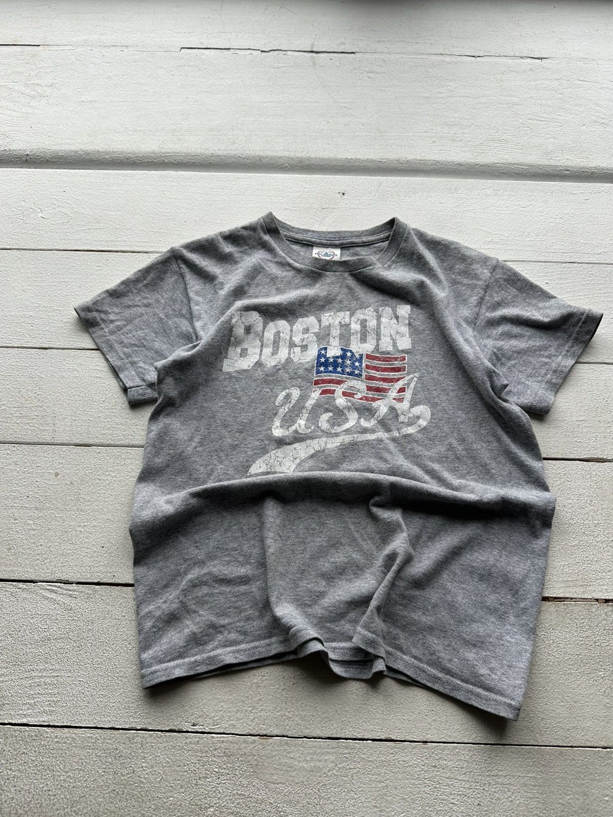 Delta × Vintage 🚨Vintage 90's BOSTON DELTA USA Big Logo Crop TEE Size S / US 4 / IT 40 - 1 Thumbnail
