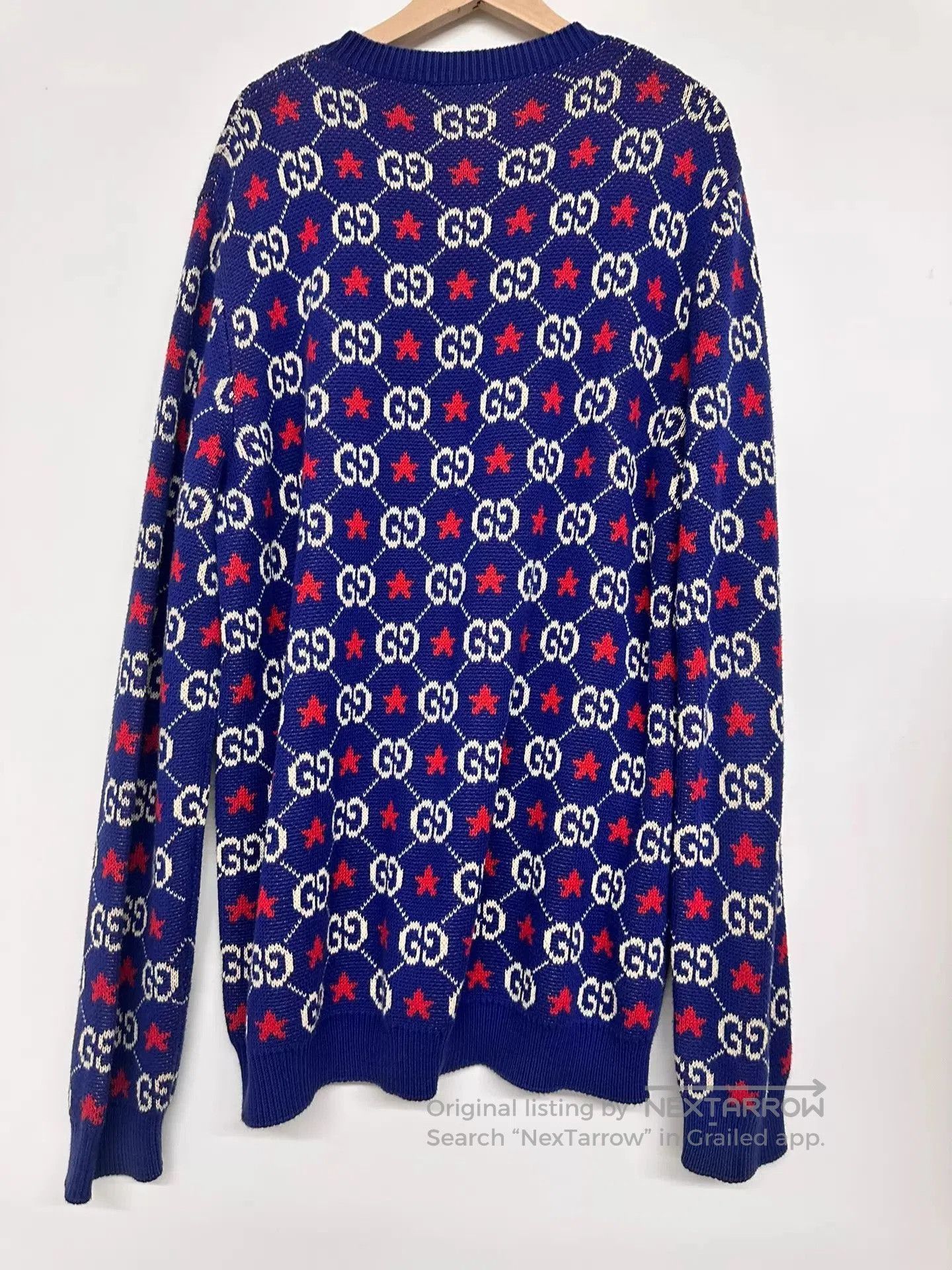 Gucci Blue Patterned Long Sleeve Sweater Size L. Size US L / EU 52-54 / 3 - 2 Thumbnail