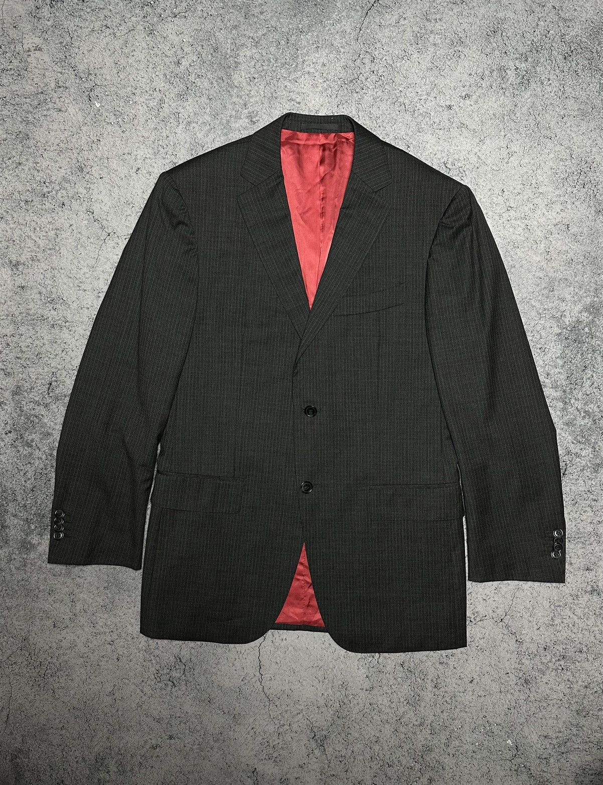 Suitsupply Suitsupply Gray Super 110's pure wool Striped Blazer Jacket Size 38R - 1 Thumbnail