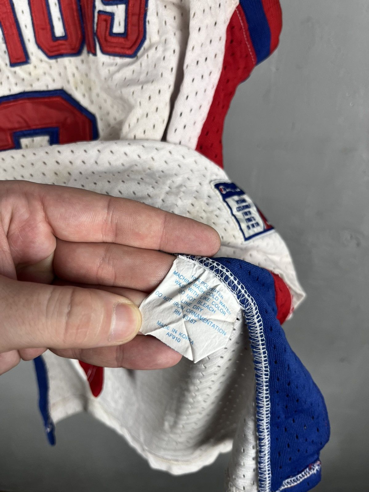 Vintage Champion Detroit Pistons Basketball Jersey Ben Wallace Size US M / EU 48-50 / 2 - 12 Thumbnail