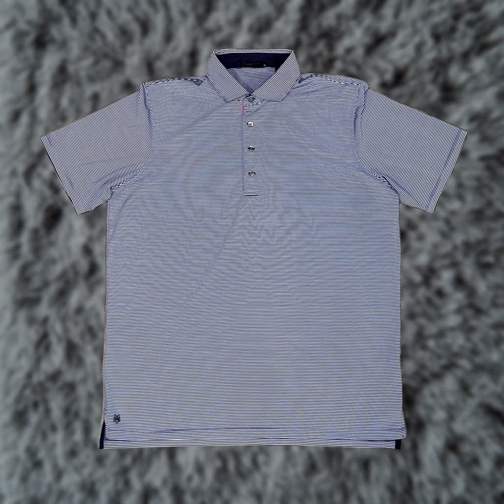 Vintage Greyson Saranac Striped Golf Polo XL Men Blue Polo Saranac Striped Golf Polo XL Mens Blue Size US XL / EU 56 / 4 - 1 Thumbnail