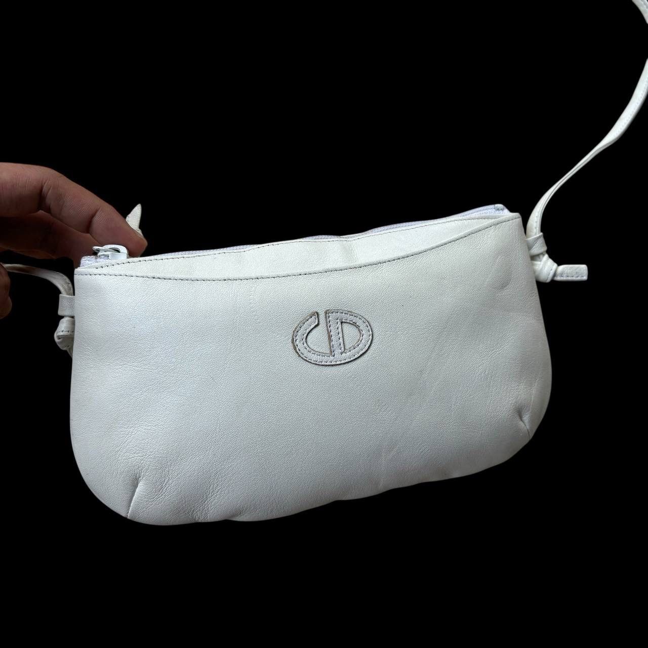 Christian Dior Monsieur Vintage Christian Dior CD Logo White Leather Crossbody Bag Size ONE SIZE - 3 Thumbnail