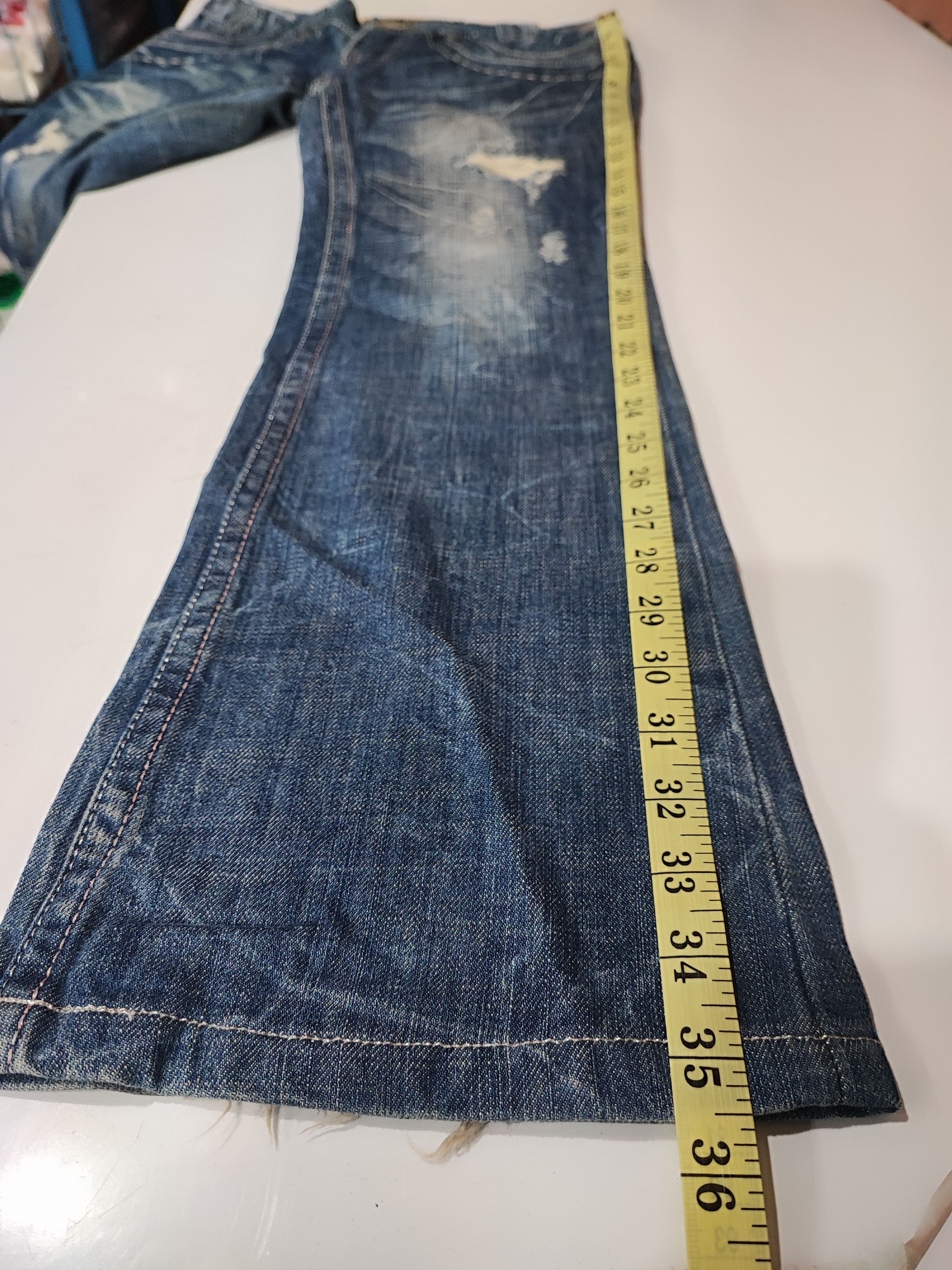 Ed Hardy Y2K Vintage RIOBERA GOTHIC FLARE JEANS Size US 30 / EU 46 - 24 Thumbnail