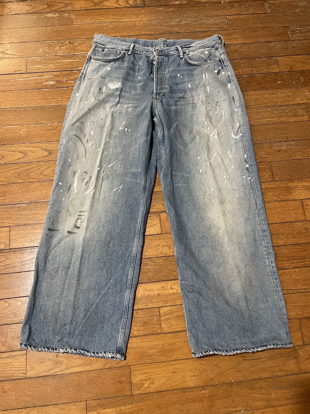 Acne Studios 1981M Paint Splatter Jeans | Grailed