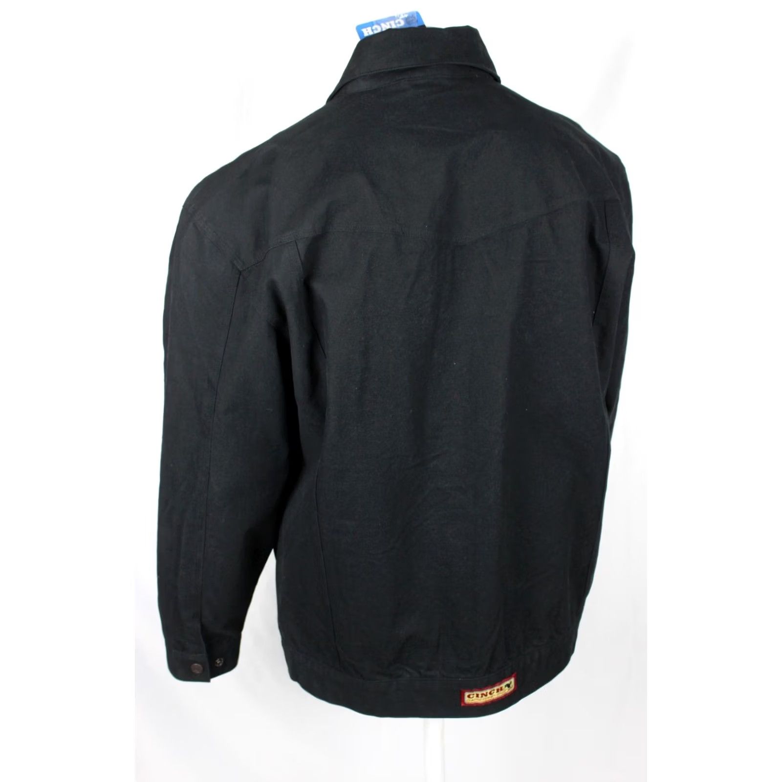 Vintage VINTAGE Cinch Men's Jacket? Canvas Solid Snap Lined XL Black MWJ1598001 Size US XL / EU 56 / 4 - 3 Thumbnail
