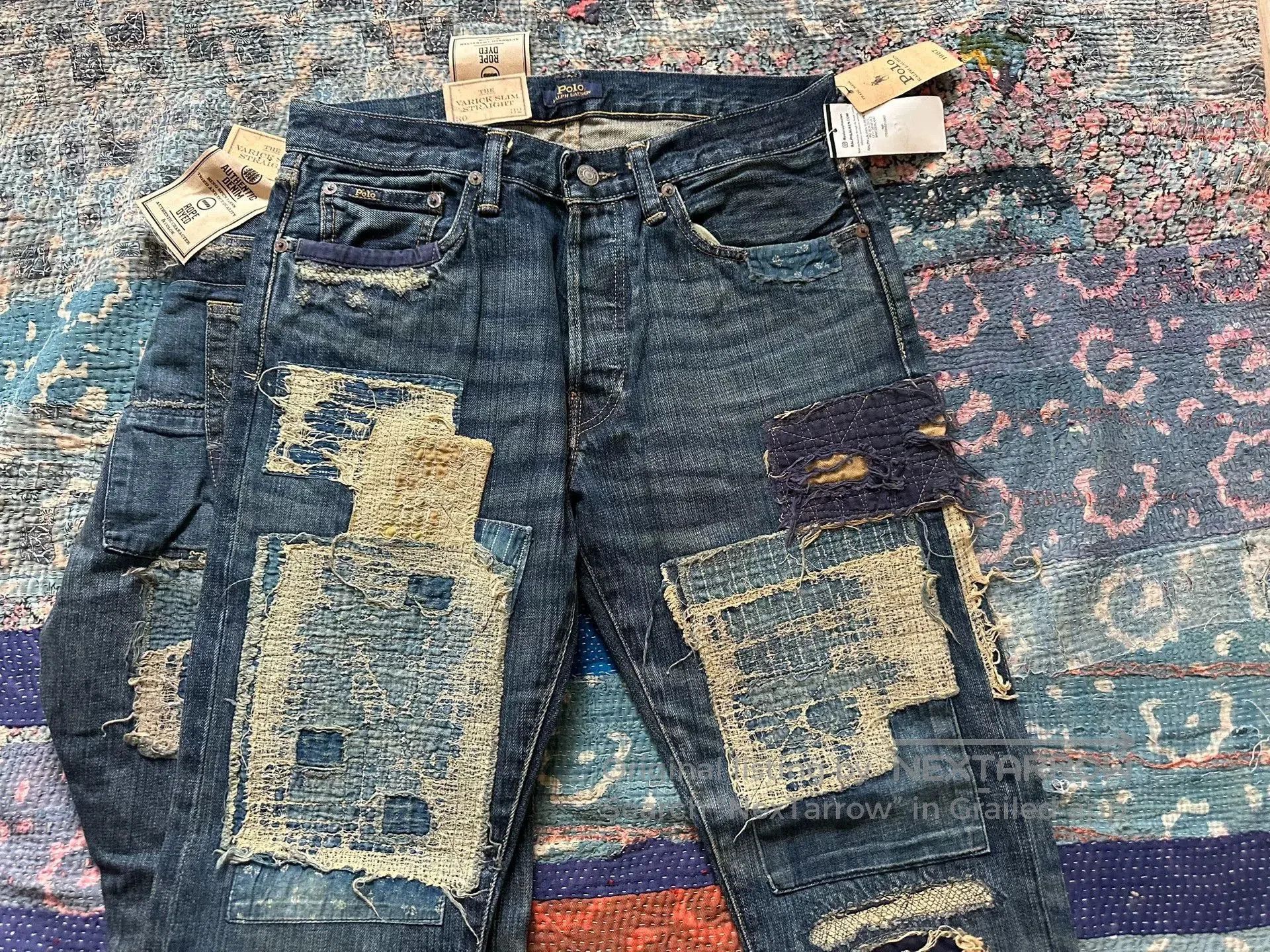 RRL Ralph Lauren ralph lauren boro distressed denim jeans. Size US 30 / EU 46 - 2 Thumbnail