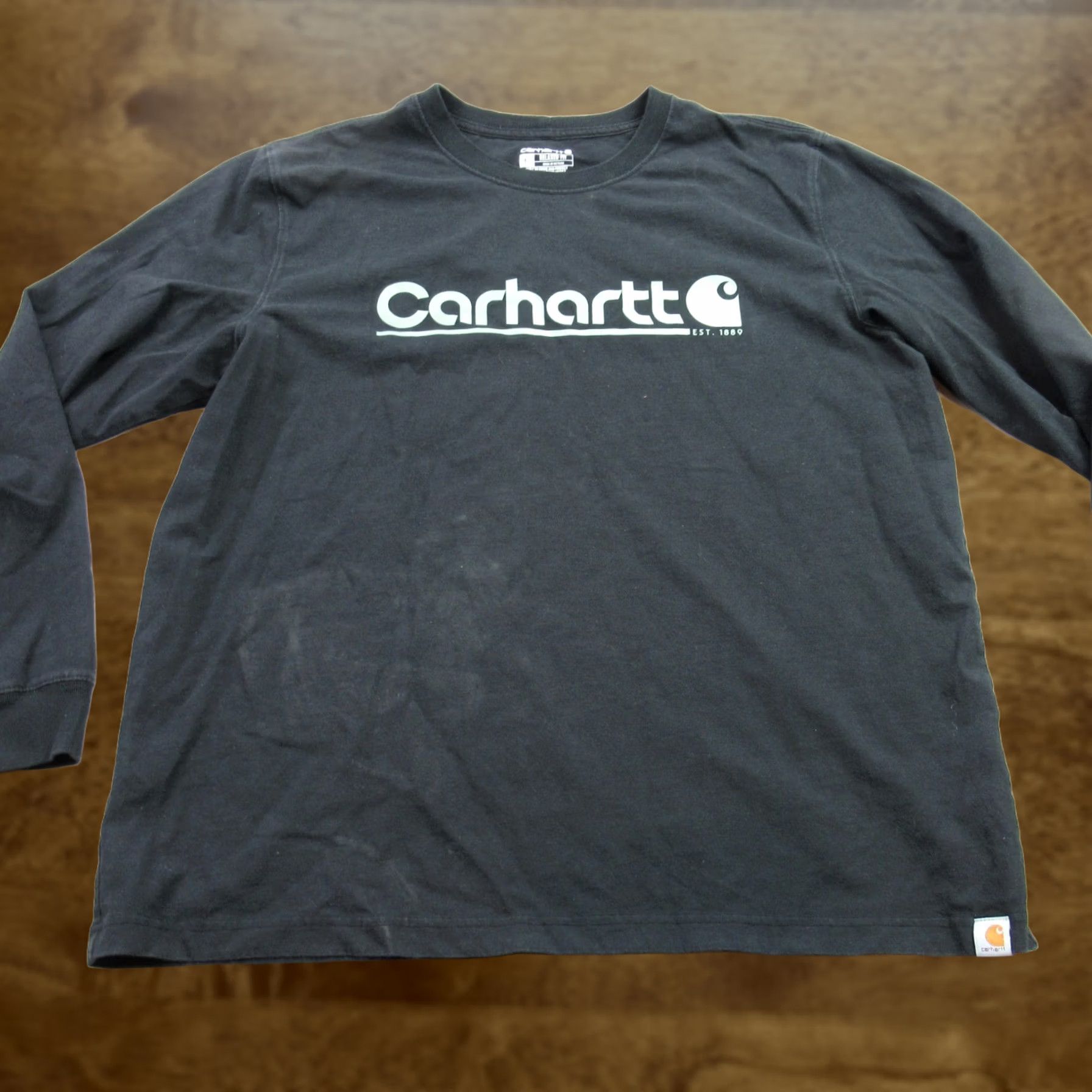 Carhartt Carhartt Shirt Mens XL Long Sleeve Crew Neck Outdoors Relaxed Fit Casual Black Size US XL / EU 56 / 4 - 1 Thumbnail