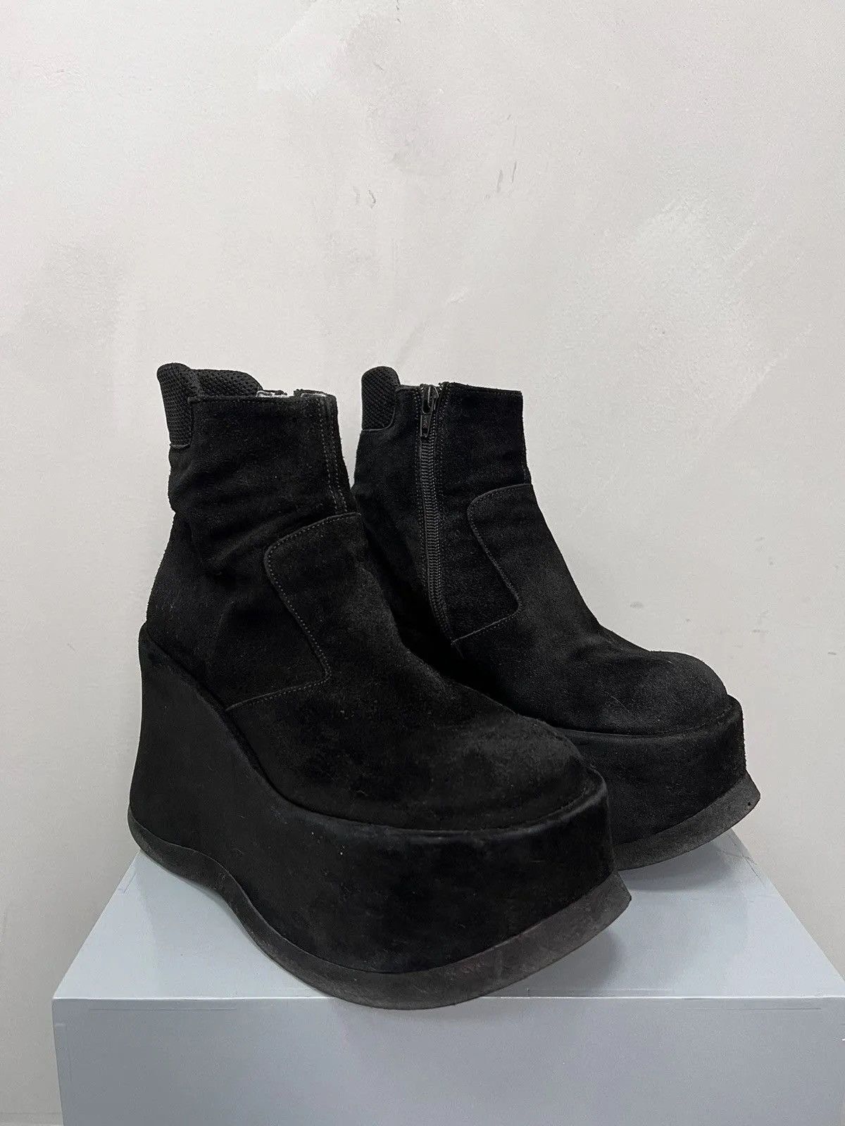 Suede leather opium punk y2k new rock style boots platform
