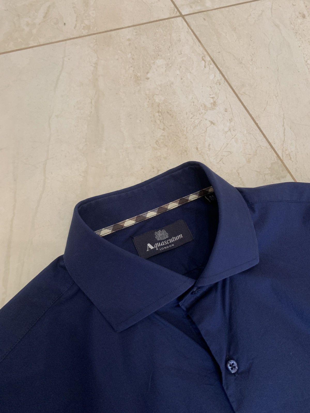 Aquascutum Aquascutum blue man shirt classic Size US XXL / EU 58 / 5 - 6 Thumbnail