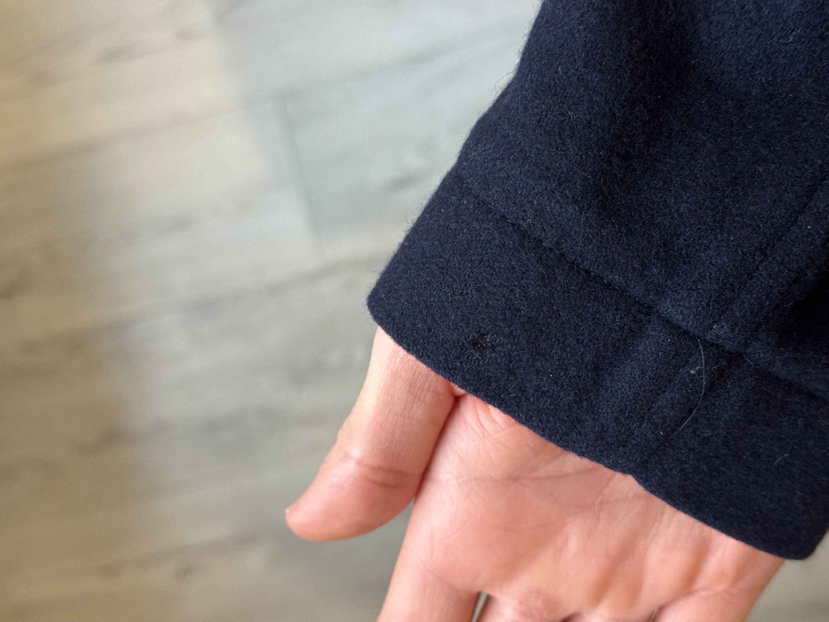 Issey Miyake Black Navy Gradient Wool Coat Made in Japan Size 3 (M) Size US M / EU 48-50 / 2 - 8 Thumbnail