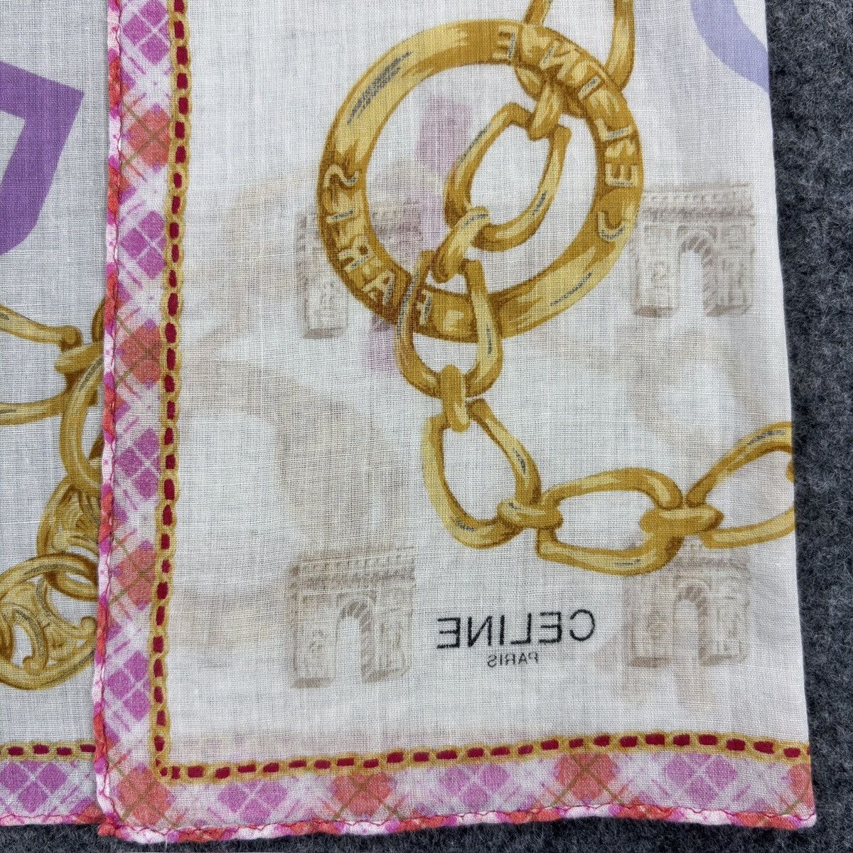 Celine × Vintage Handkerchief # E037 # Bandana # Neckerchief Size ONE SIZE - 4 Thumbnail