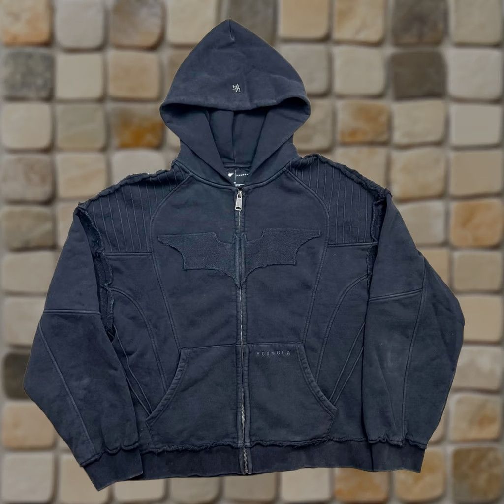 YoungLA Youngla Batman Dark Knight Black Zip up Hoodie Size XL Mens Size US XL / EU 56 / 4 - 1 Thumbnail