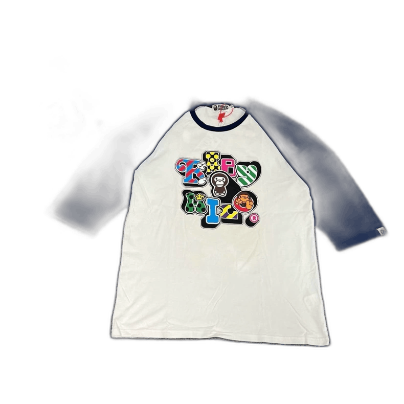 Bape Bape Animal Print Three-Quarter Sleeve T-Shirt Size US XXL / EU 58 / 5 - 1 Thumbnail