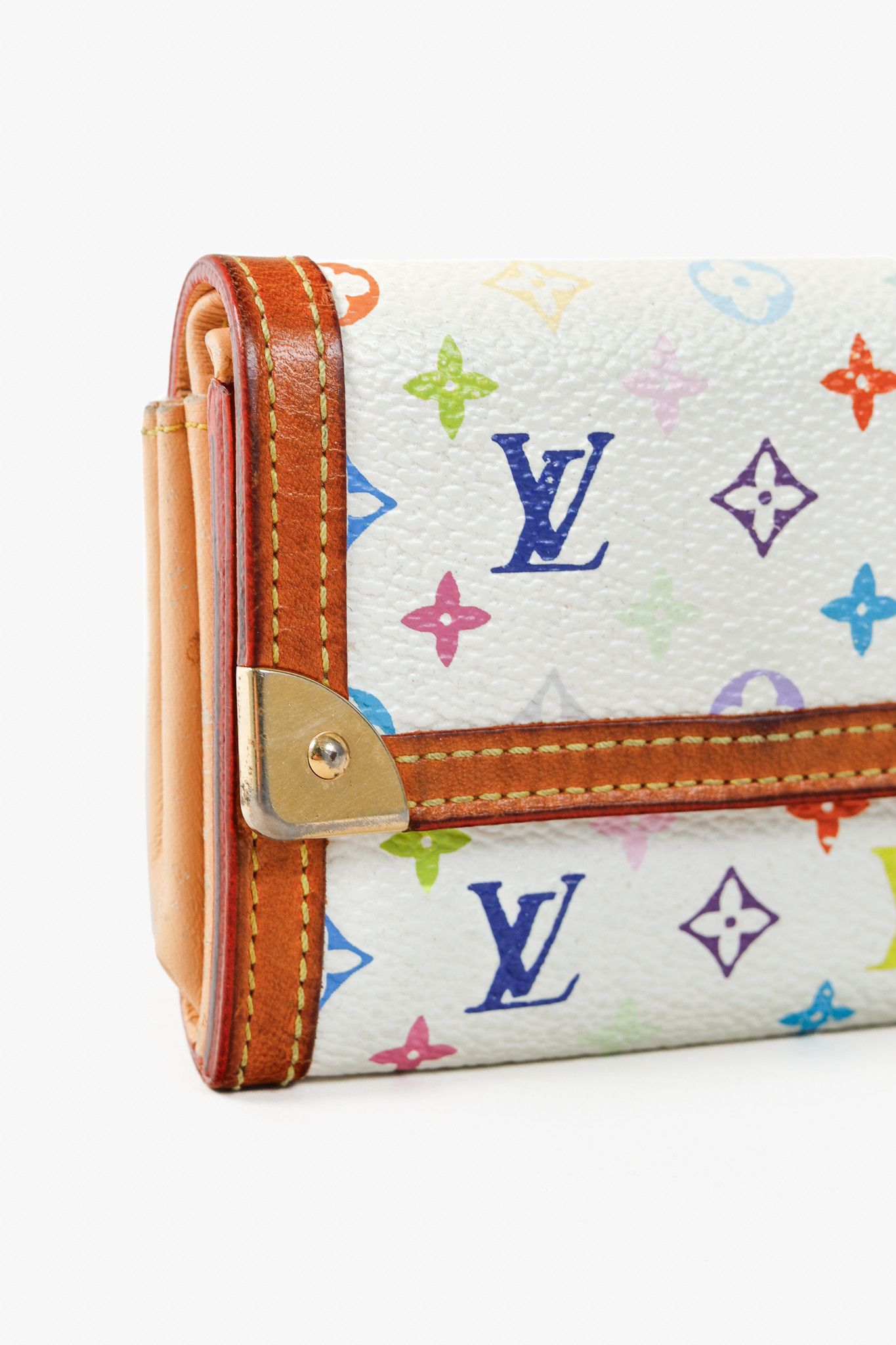 Louis Vuitton Louis Vuitton Monogram Porte-Monnaie Plat White Coin Purse Size ONE SIZE - 6 Thumbnail