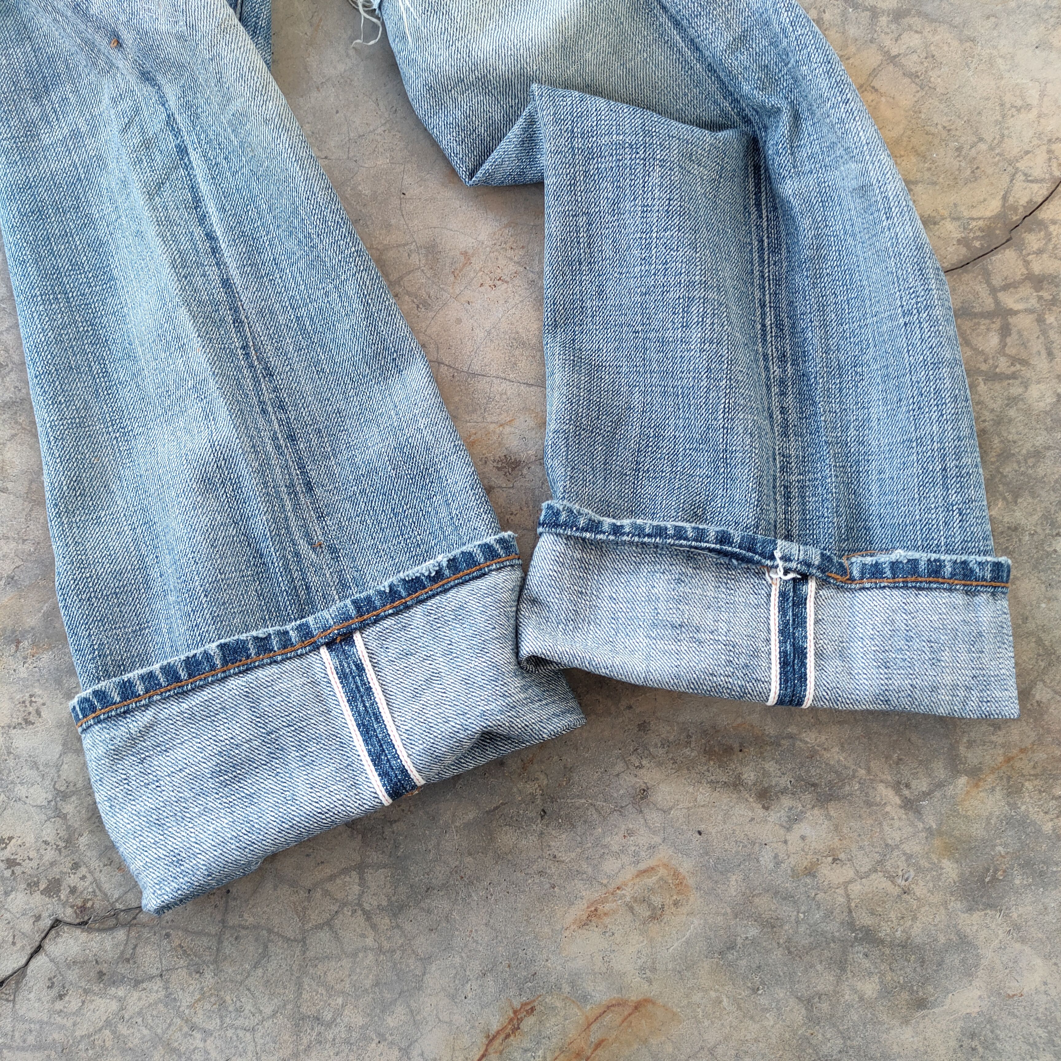 Japanese Brand # JAPANESE VINTAGE SELVEGE STRAIGHT FADED RIPPED JEANS PANTS Size US 34 / EU 50 - 11 Thumbnail