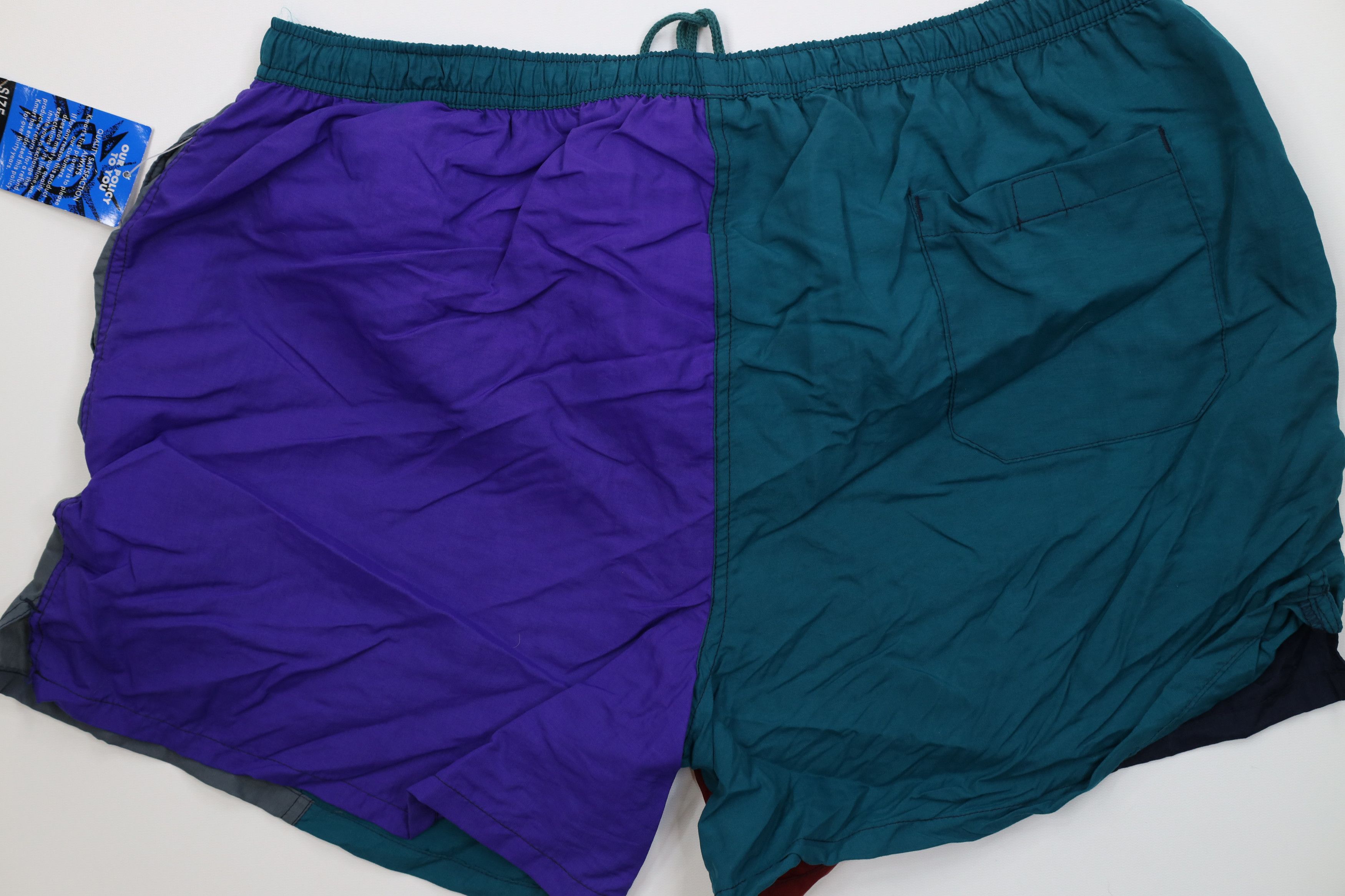 Vintage Deadstock Vintage 90s Streetwear Block Lined Shorts Trunks Size US 36 / EU 52 - 12 Thumbnail