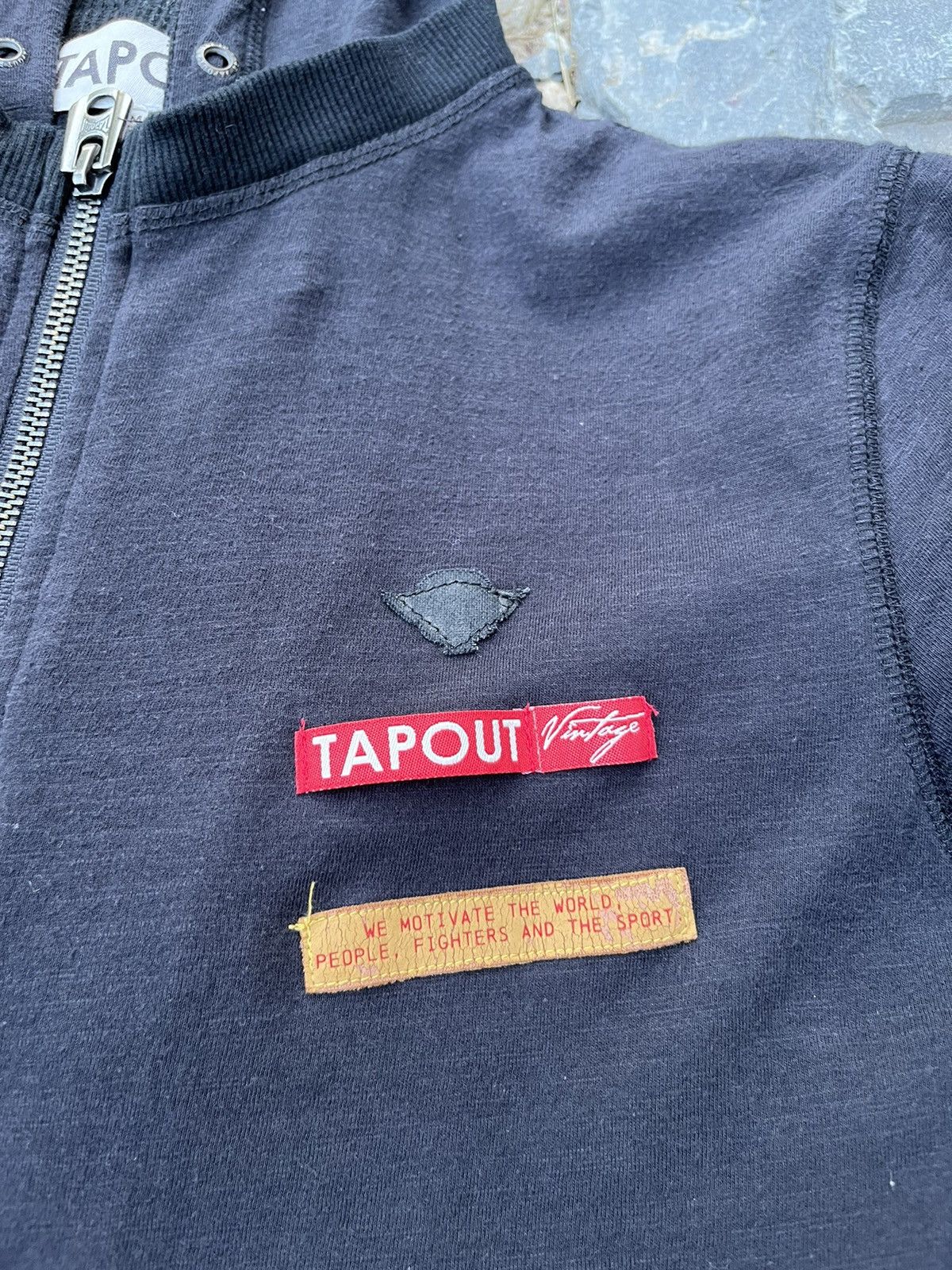 Affliction × Tapout Vintage Tapout y2k long sleeve zip hoodie waffle slim logo Size US M / EU 48-50 / 2 - 14 Thumbnail