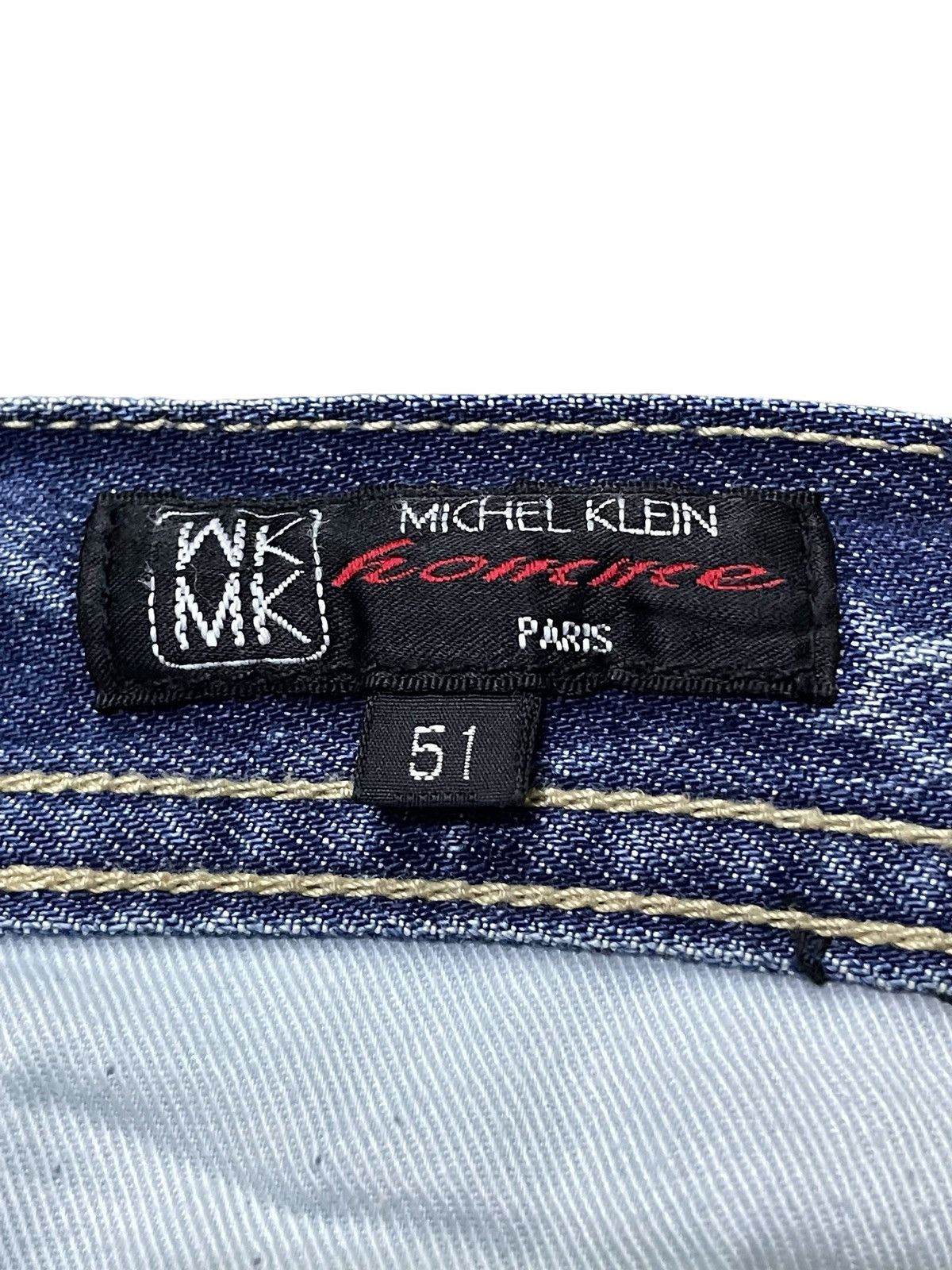 Michel Klein × Tornado Mart Michel Klein Japan Spiral Flared Panelling Gun Pocket Jeans Size US 32 / EU 48 - 24 Thumbnail