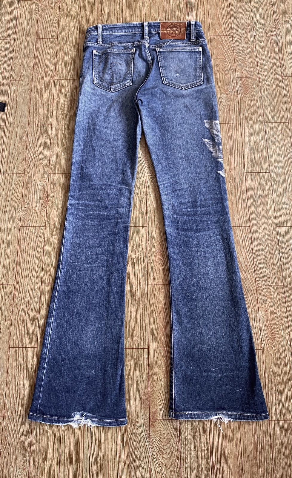 Japanese Brand Rare Vintage Japanese Brand Sukajan Flared Jeans 1990s Size US 26 / EU 42 - 2 Thumbnail