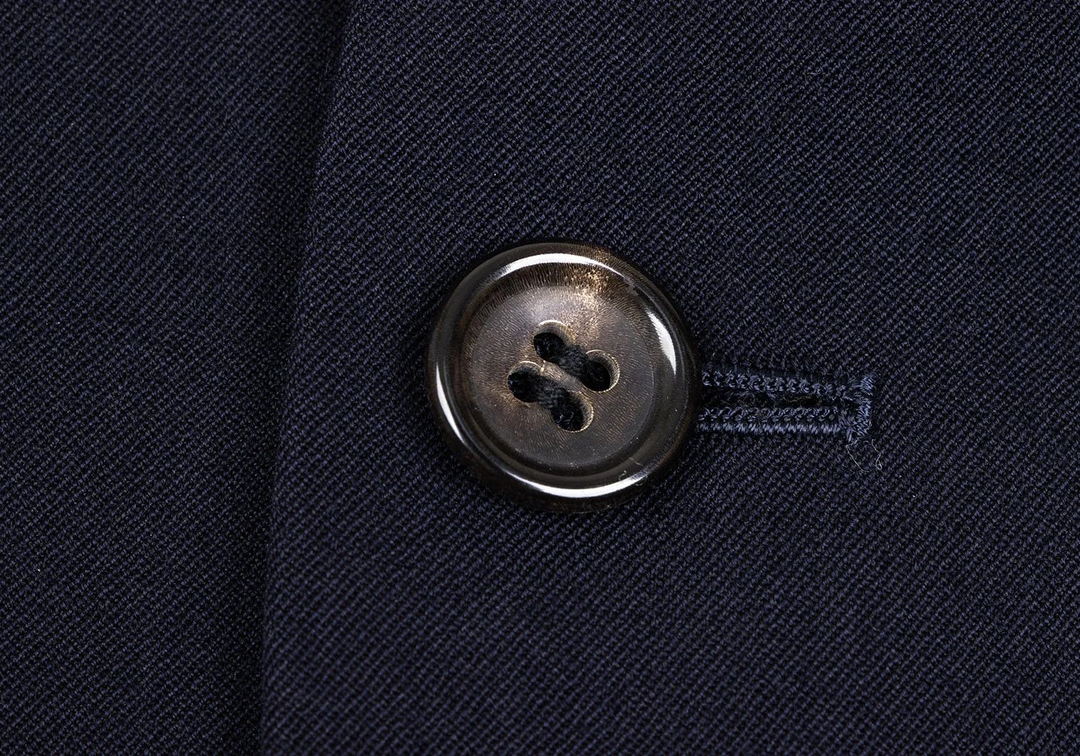 Comme des Garcons Homme Plus Wool Gabardine Gathered Jacket in Navy M Size US M / EU 48-50 / 2 - 10 Thumbnail
