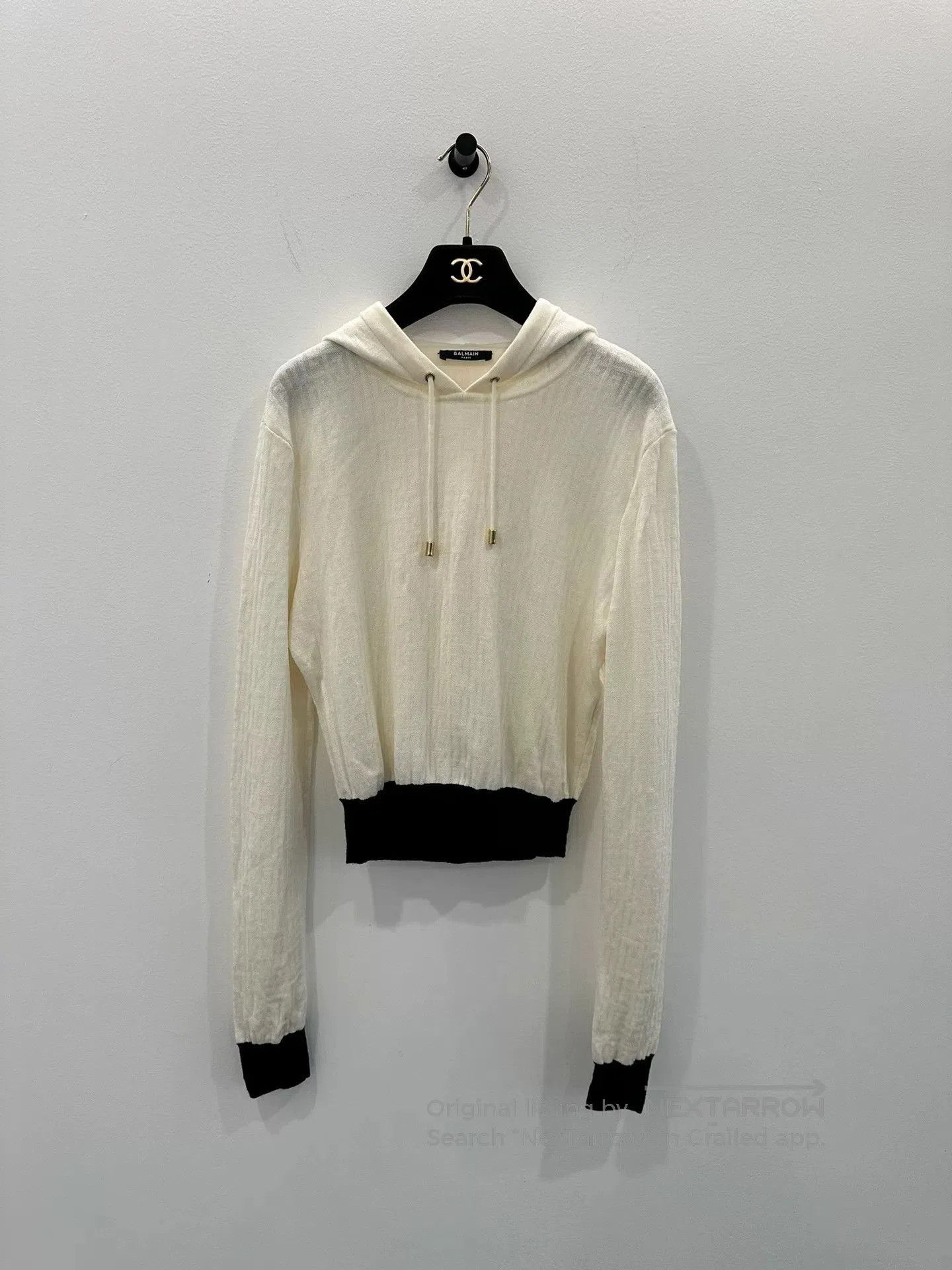 Balmain Balmain Jisoo Style Beige Hoodie. Size S / US 4 / IT 40 - 1 Thumbnail