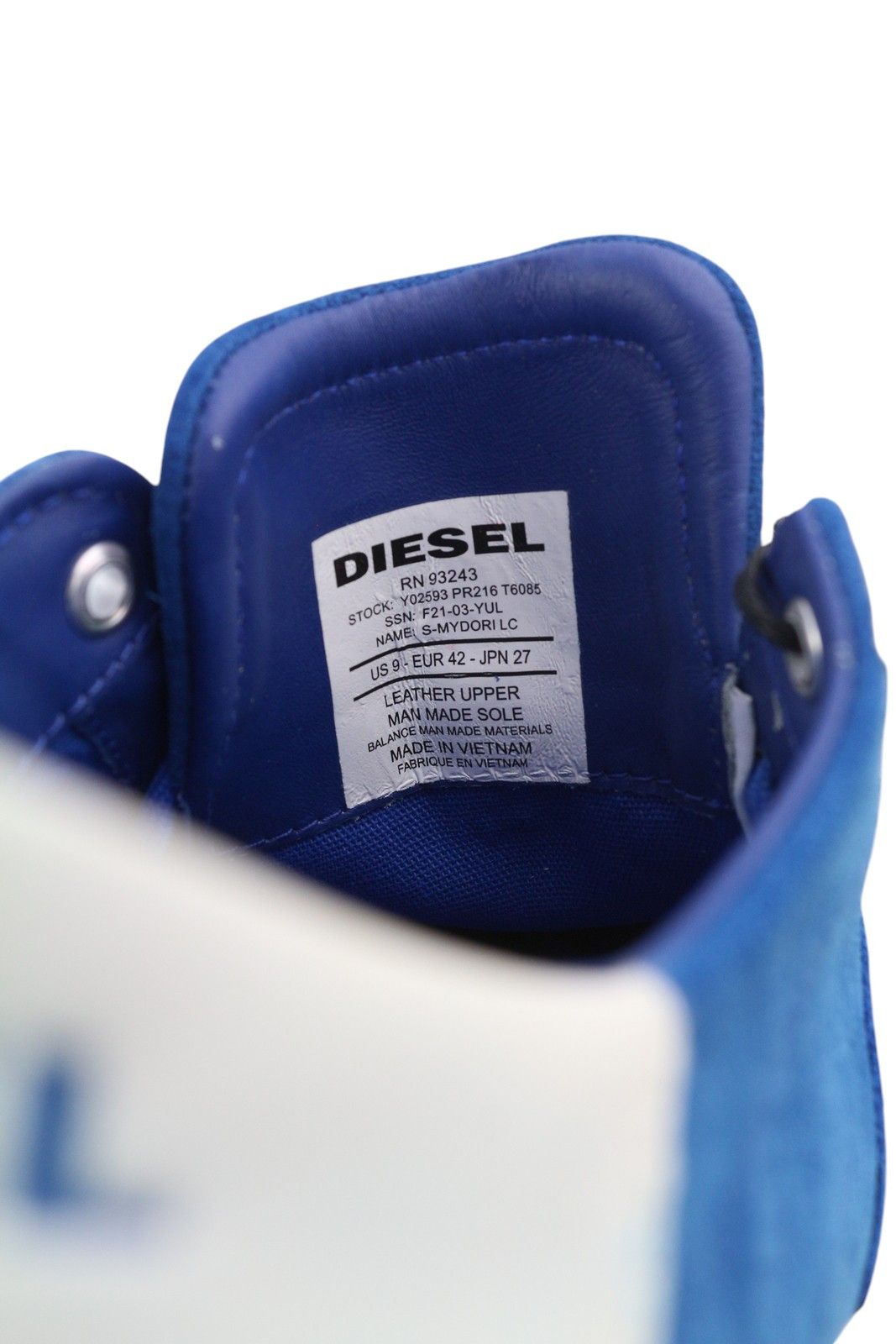 Diesel S-MYDORI LC EU42 Blue Suede Leather 41539 Size US 9 / EU 42 - 9 Thumbnail