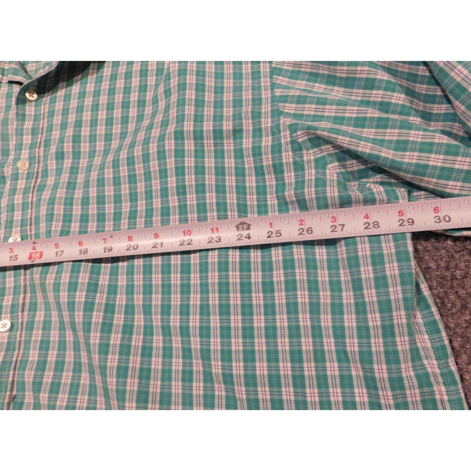 Sean John Sean John Mens Shirt 20 Tall Green Plaid Button-Down Collar Shirt Mens Size US XXL / EU 58 / 5 - 5 Thumbnail