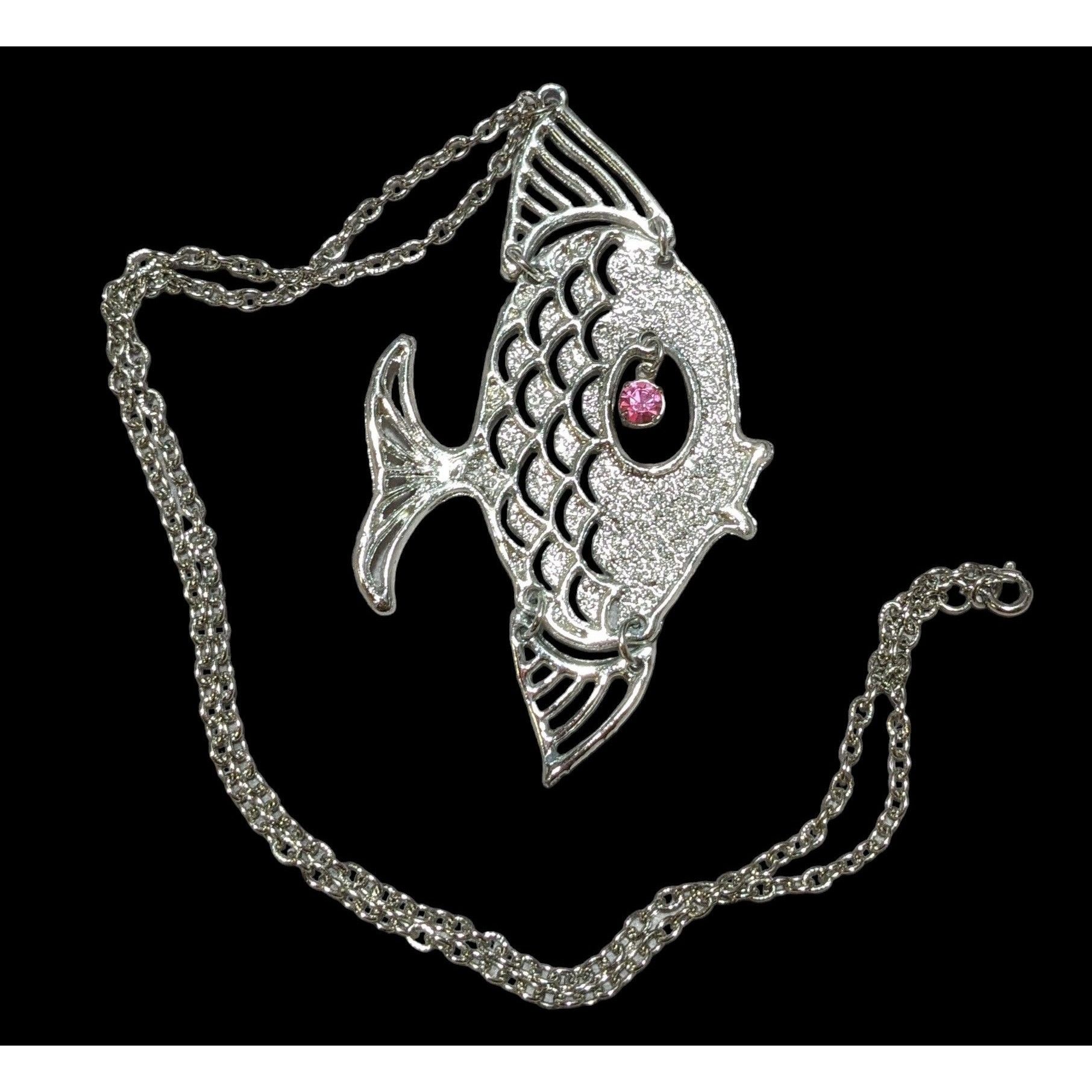 Other Vintage Silver Articulated Fish Necklace Size ONE SIZE - 1 Thumbnail