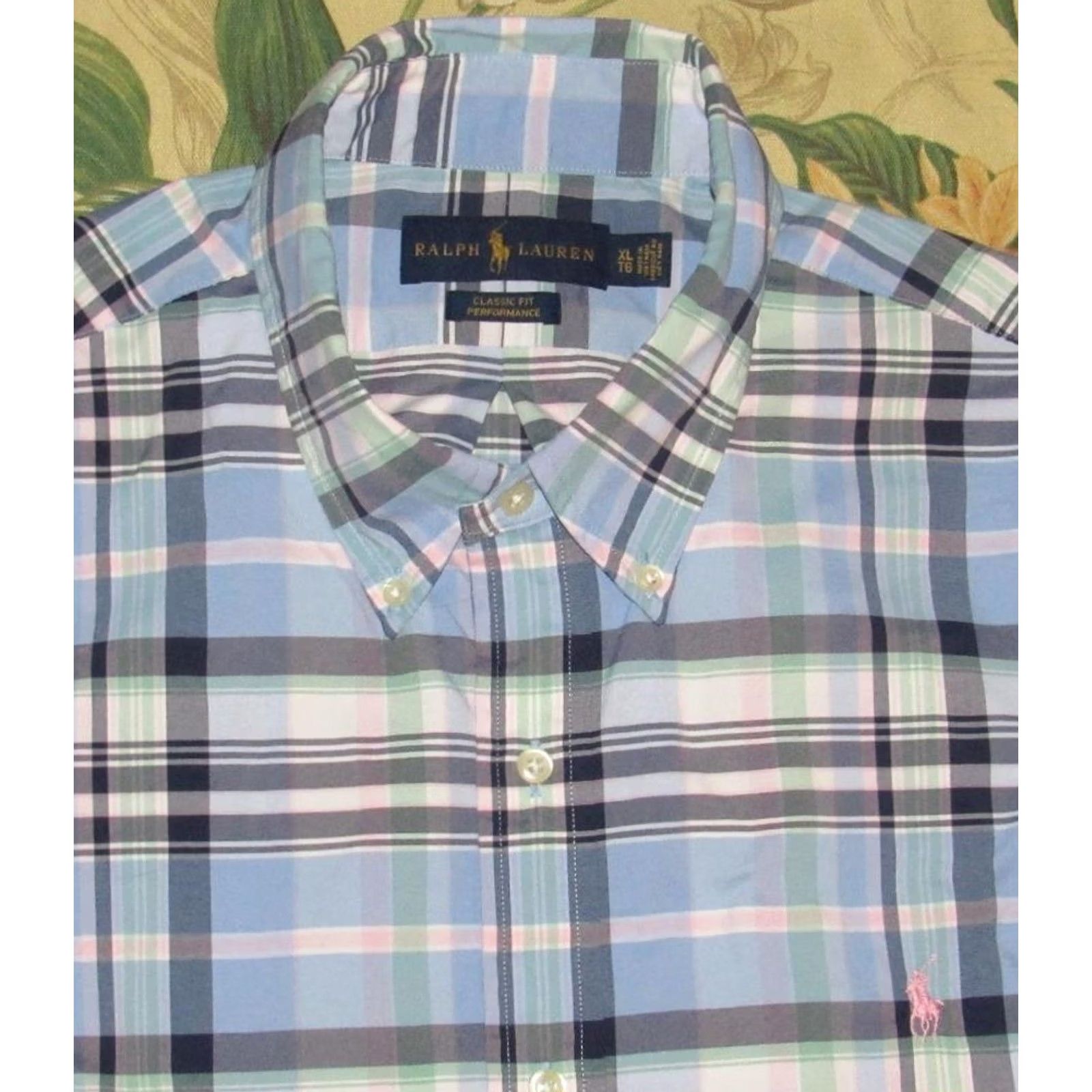 Ralph Lauren Polo RALPH LAUREN Performance Blue Pink Plaid Long Sleeve Button Down Shirt XL Mens Size US XL / EU 56 / 4 - 2 Thumbnail