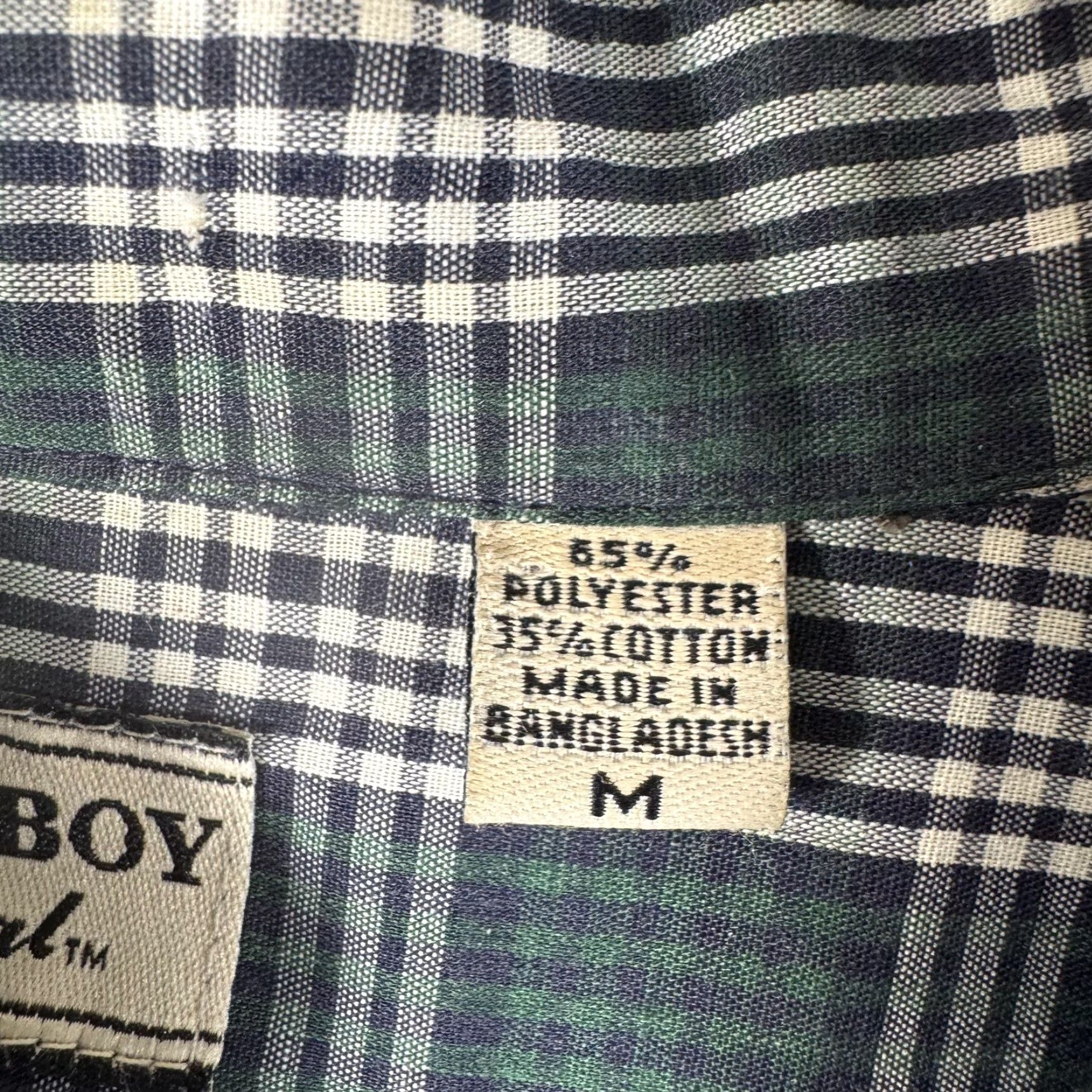 Bugle Boy VINTAGE Bugle Boy Shirt M Green Blue Plaid Button Down Long Sleeve Mens Size US M / EU 48-50 / 2 - 6 Thumbnail