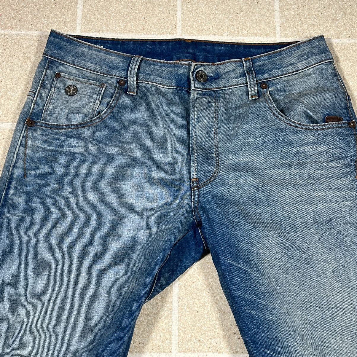 G-Star G Star Raw Jeans Men 31x32 Blue Arc 3D Slim Faded Denim Pant Size US 31 - 2 Thumbnail