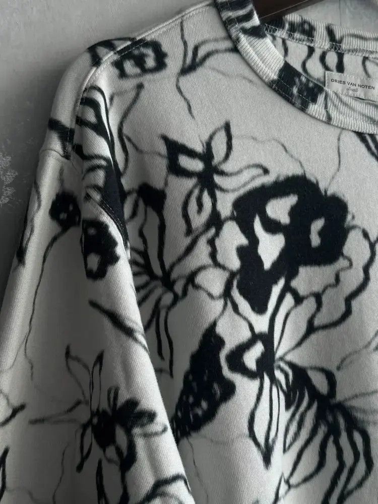 Dries Van Noten Dries Van Noten Flower Print Sweatshirt Size US S / EU 44-46 / 1 - 3 Thumbnail