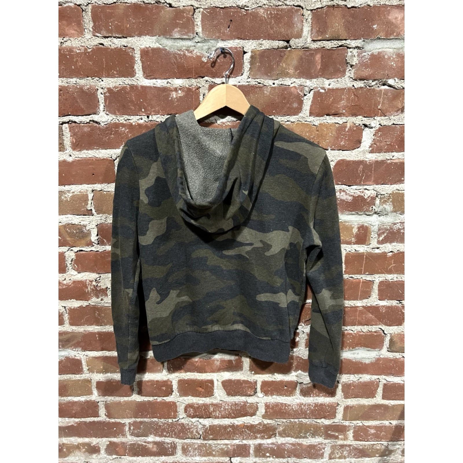 Pinko PINK Sweatshirt Full Zip Hooded Long Sleeve Camouflage Green Size S Womens Shirt Modern Activewear Size S / US 4 / IT 40 - 2 Thumbnail