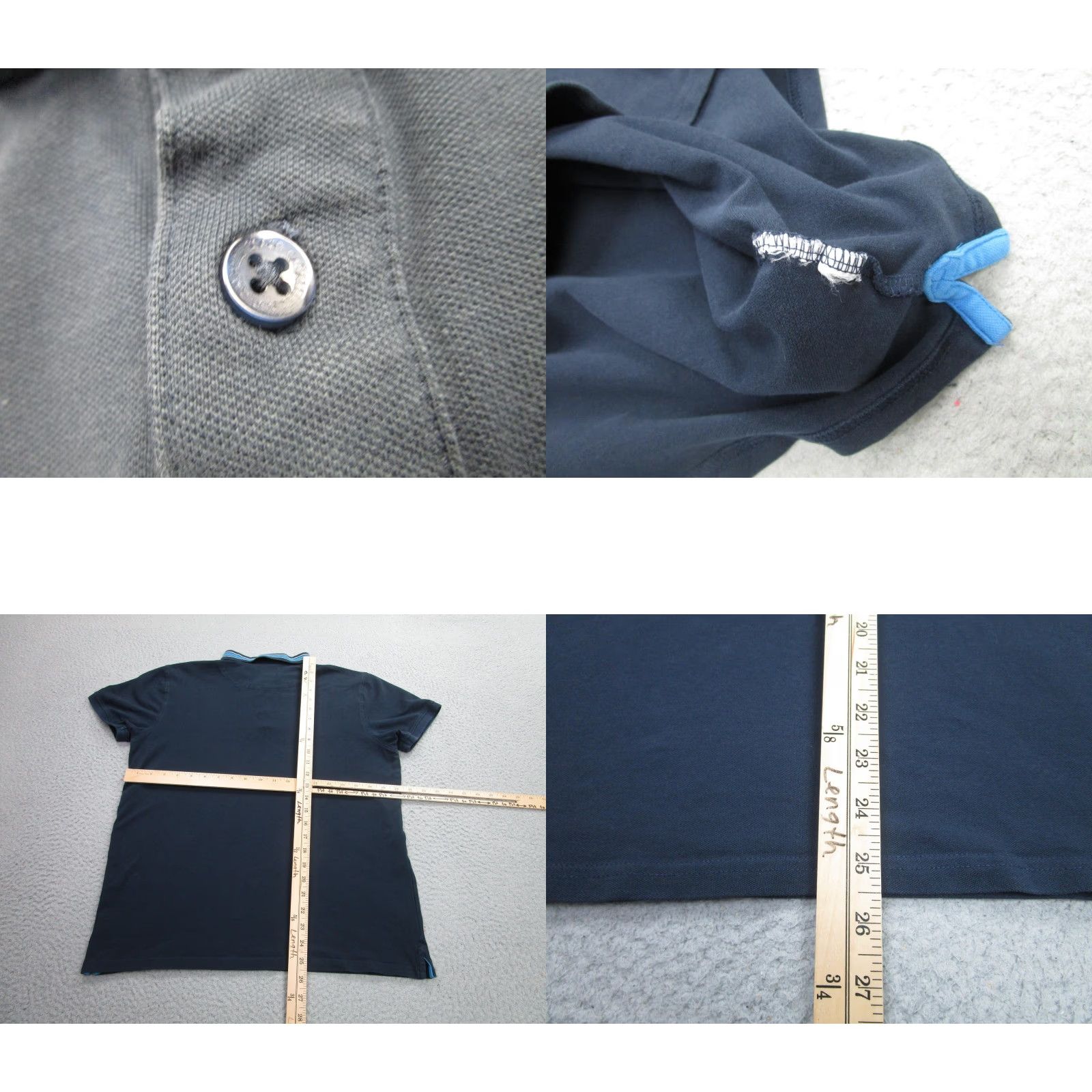 Cavalli Class Cavalli Class Polo Shirt Mens Large Blue Short Sleeve Striped Collar Embroidered Size US L / EU 52-54 / 3 - 8 Thumbnail