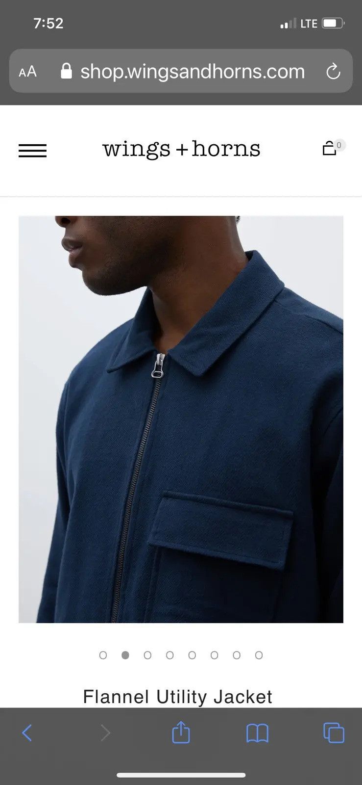 Wings + Horns $265 Wings + Horns Blue Utility Flannel Jacket - Medium Size US M / EU 48-50 / 2 - 2 Thumbnail